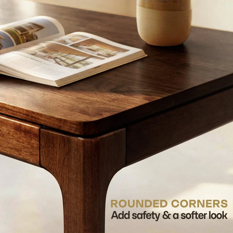 ACACIA Wilma 48” Rubber Wood Rectangular Writing Desk - Image 12