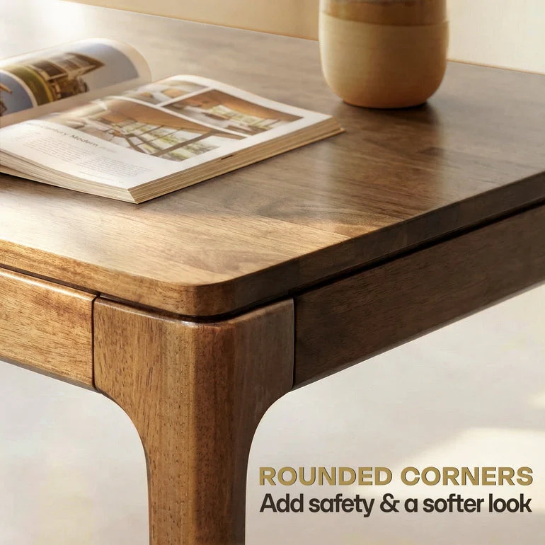ACACIA Wilma 48” Rubber Wood Rectangular Writing Desk - Image 3