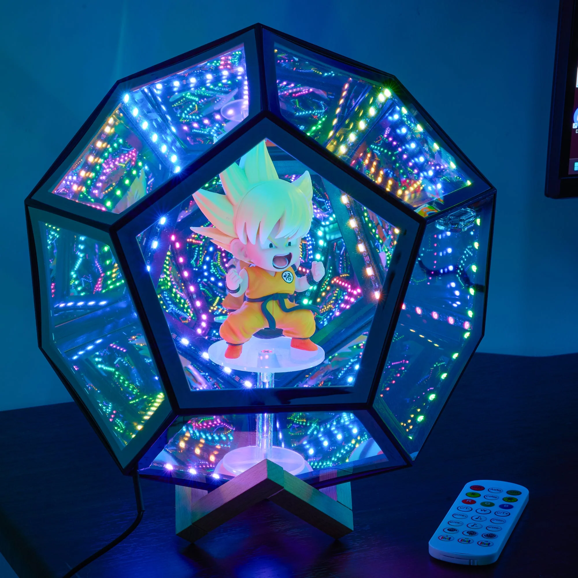 Acrylic Display Case with infinity RGB Light,  Dustproof Showcase Storage for Collectibles and Action Figures Mini Toys - Image 4