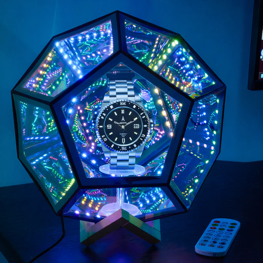Acrylic Display Case with infinity RGB Light,  Dustproof Showcase Storage for Collectibles and Action Figures Mini Toys - Image 7