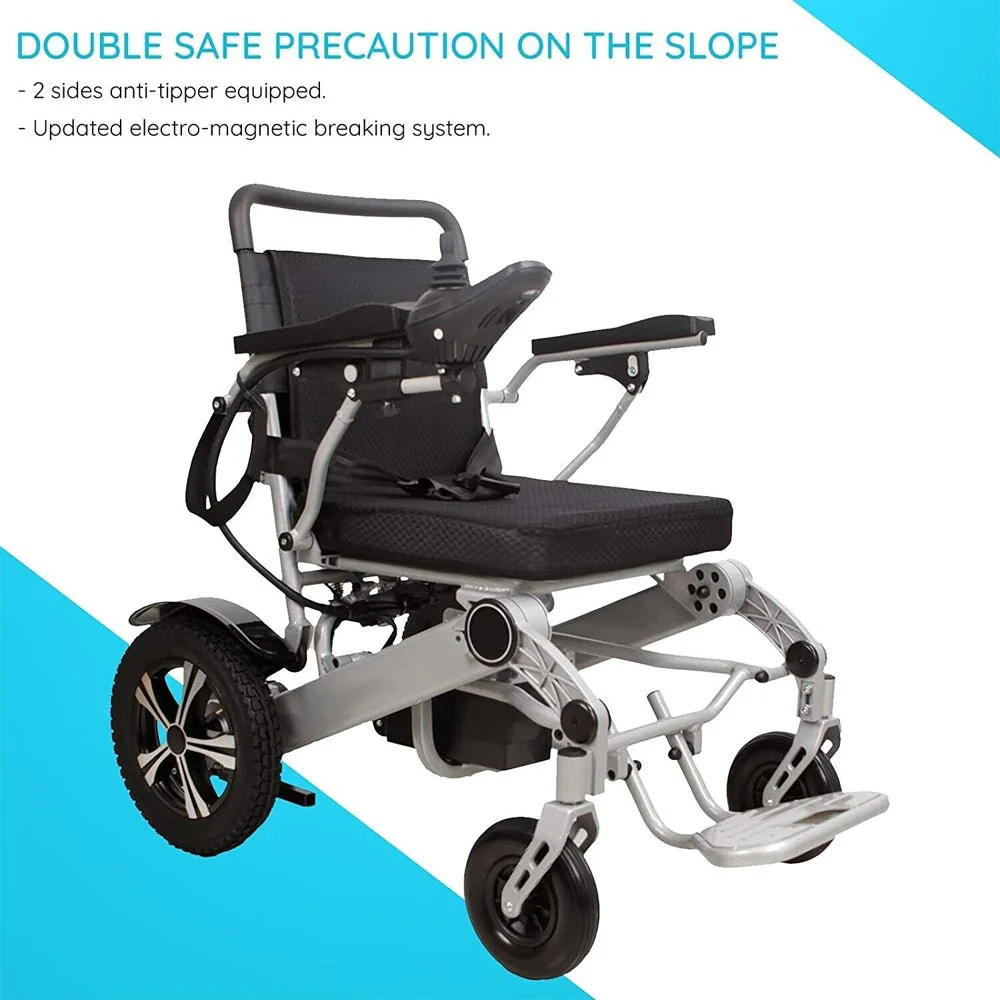 Acurest Premium Electric Aluminum Alloy Portable Folding Wheelchair, 500W (SAK37275) - Image 8