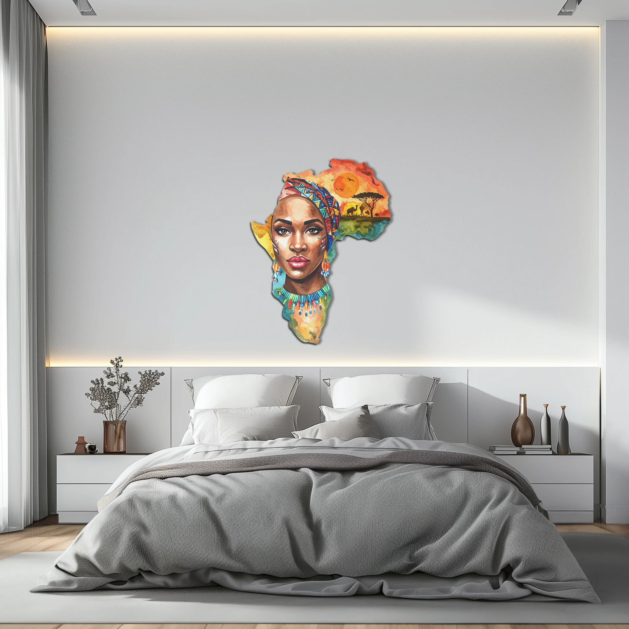 African Queen Metal Wall Art – Bold Cultural Decor-KAFUVM040 - Image 5