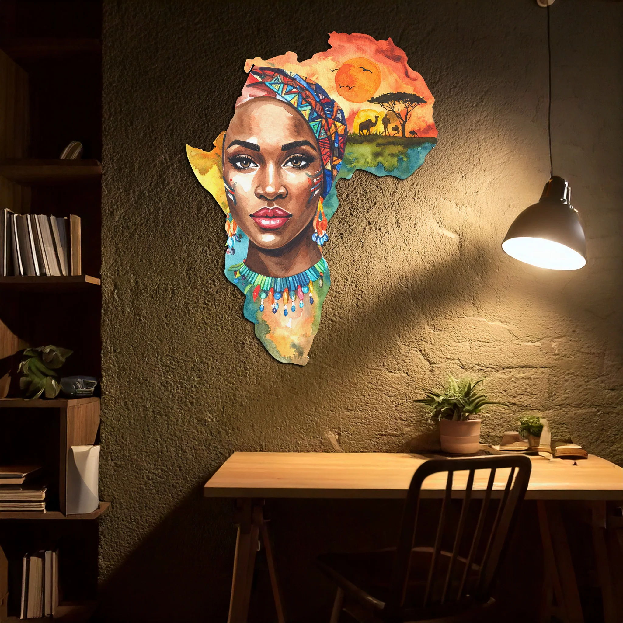African Queen Metal Wall Art – Bold Cultural Decor-KAFUVM040 - Image 6