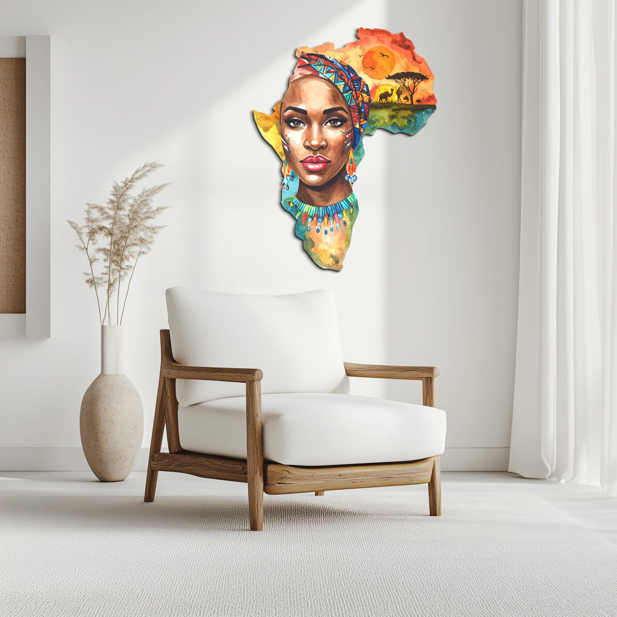 African Queen Metal Wall Art – Bold Cultural Decor-KAFUVM040 - Image 8