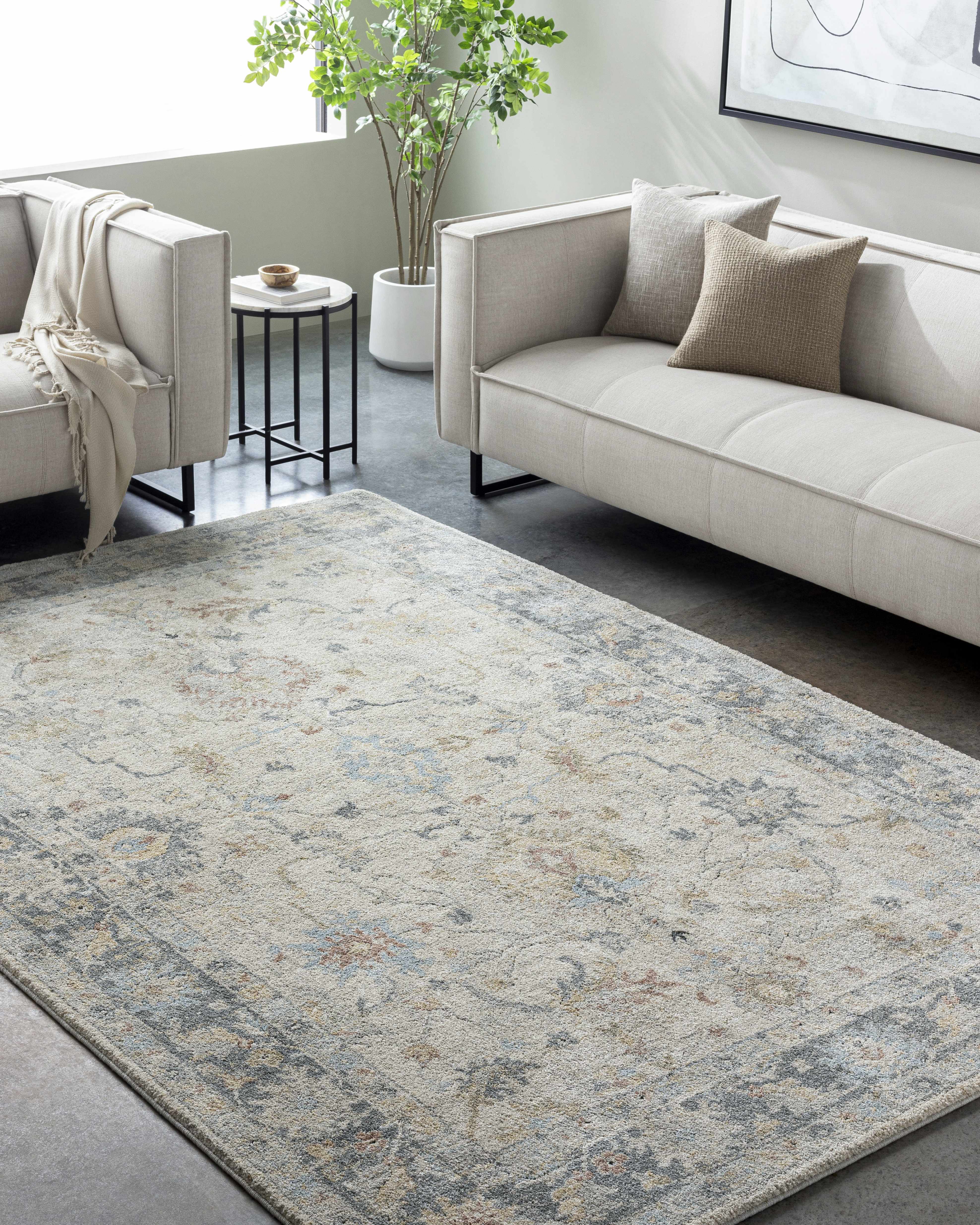 Ahmaud Beige & Light Gray Thick Luxe Area Rug - Image 4
