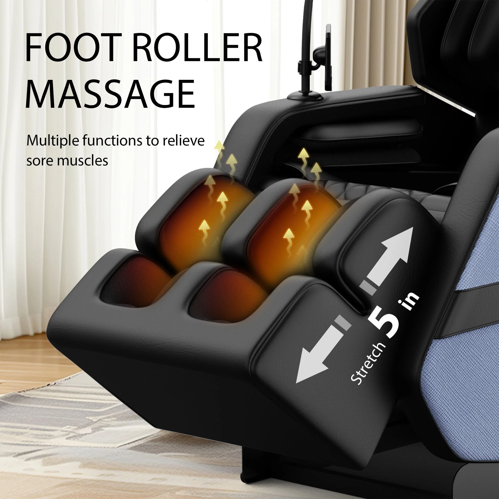 Airvana Imperium Full-Body Zero Gravity Massage Recliner Chair With Ambient Lighting (SAK34591) - Image 3