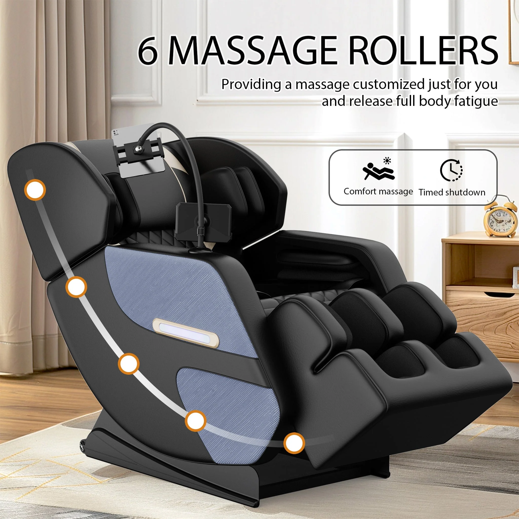 Airvana Imperium Full-Body Zero Gravity Massage Recliner Chair With Ambient Lighting (SAK34591) - Image 6