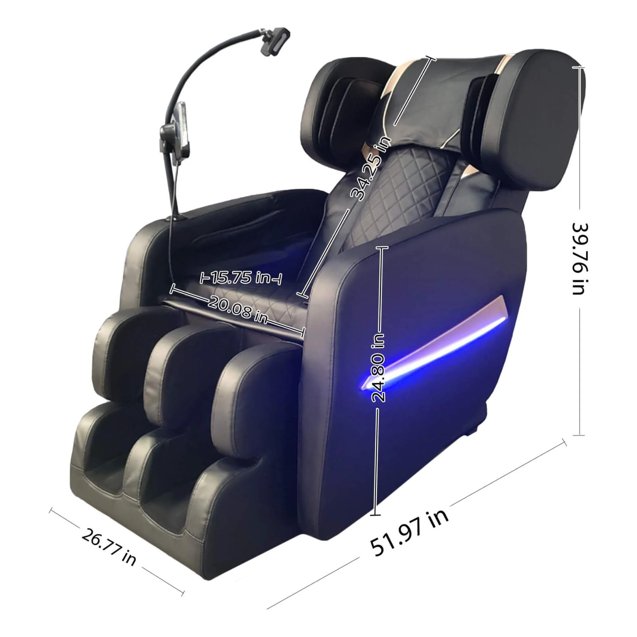 Airvana Nocturne Full-Body Zero Gravity Massage Chair With Retractable Footrest (SAK40593) - Image 10