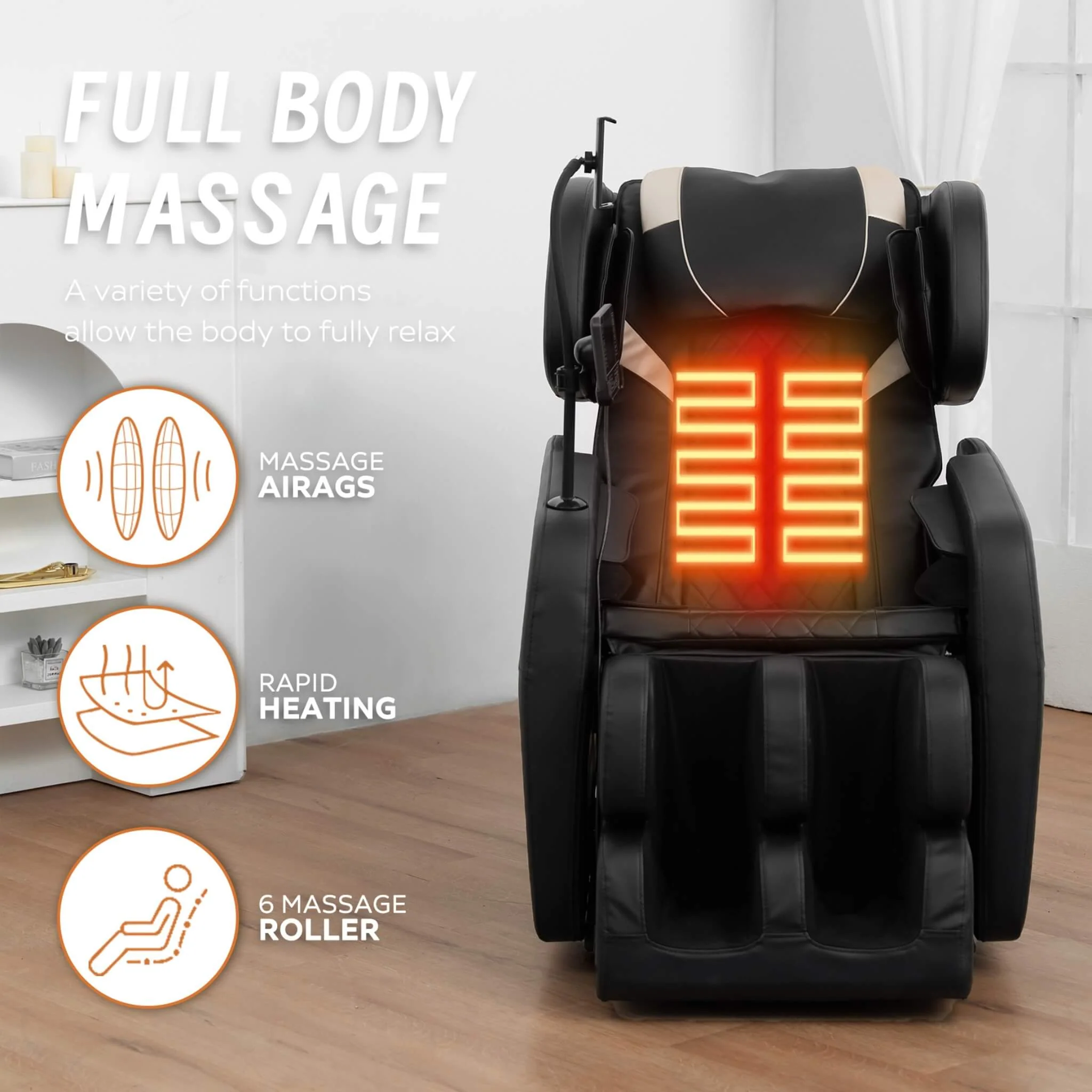 Airvana Nocturne Full-Body Zero Gravity Massage Chair With Retractable Footrest (SAK40593) - Image 5