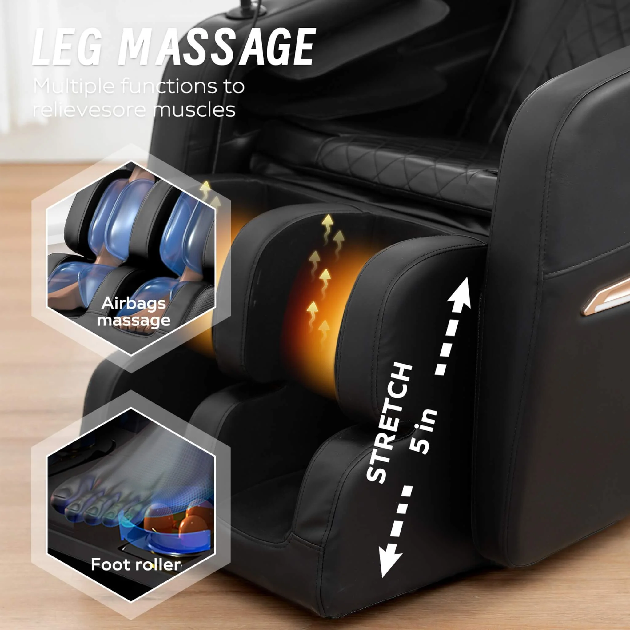 Airvana Nocturne Full-Body Zero Gravity Massage Chair With Retractable Footrest (SAK40593) - Image 7