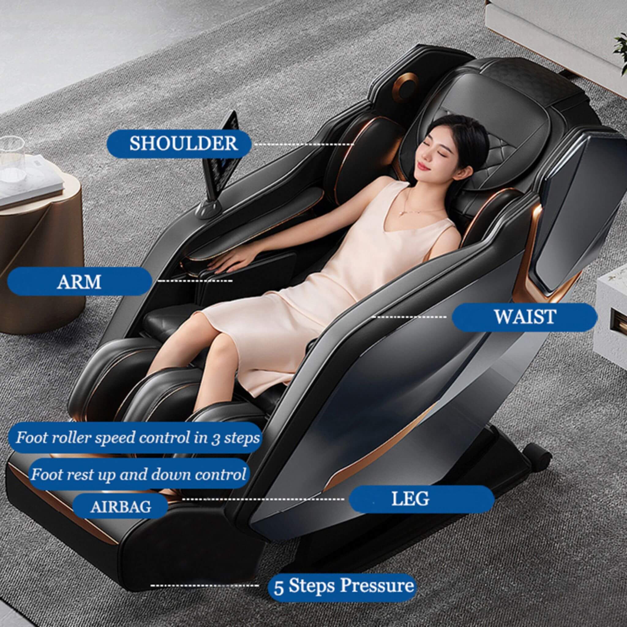 Airvana Nova Full-Body Zero Gravity Shiatsu Massage Chair With Heat And Voice Control (SAK49206) - Image 3
