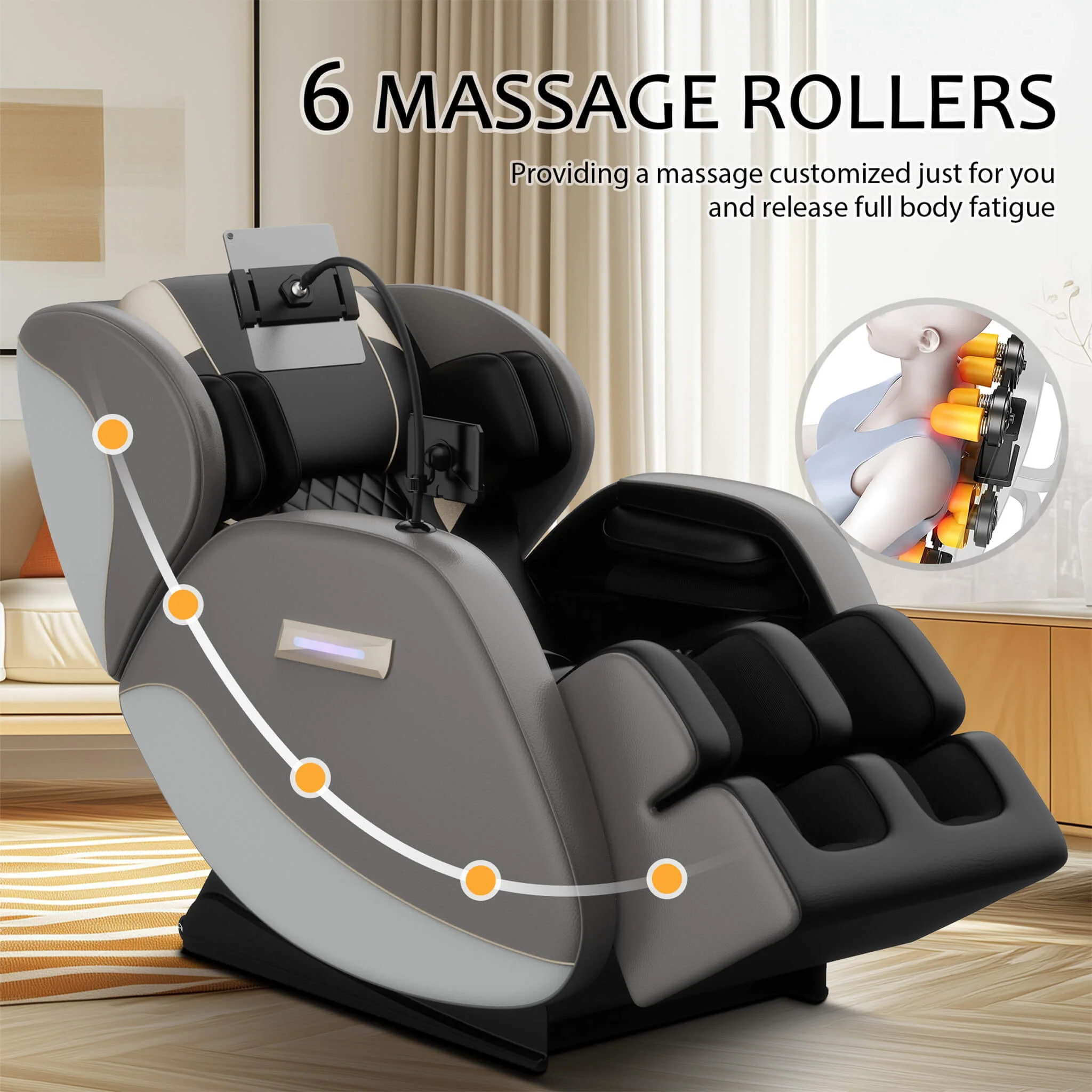 Airvana Opulence Zero Gravity Massage Recliner Chair With Bluetooth Audio (SAK31972) - Image 7
