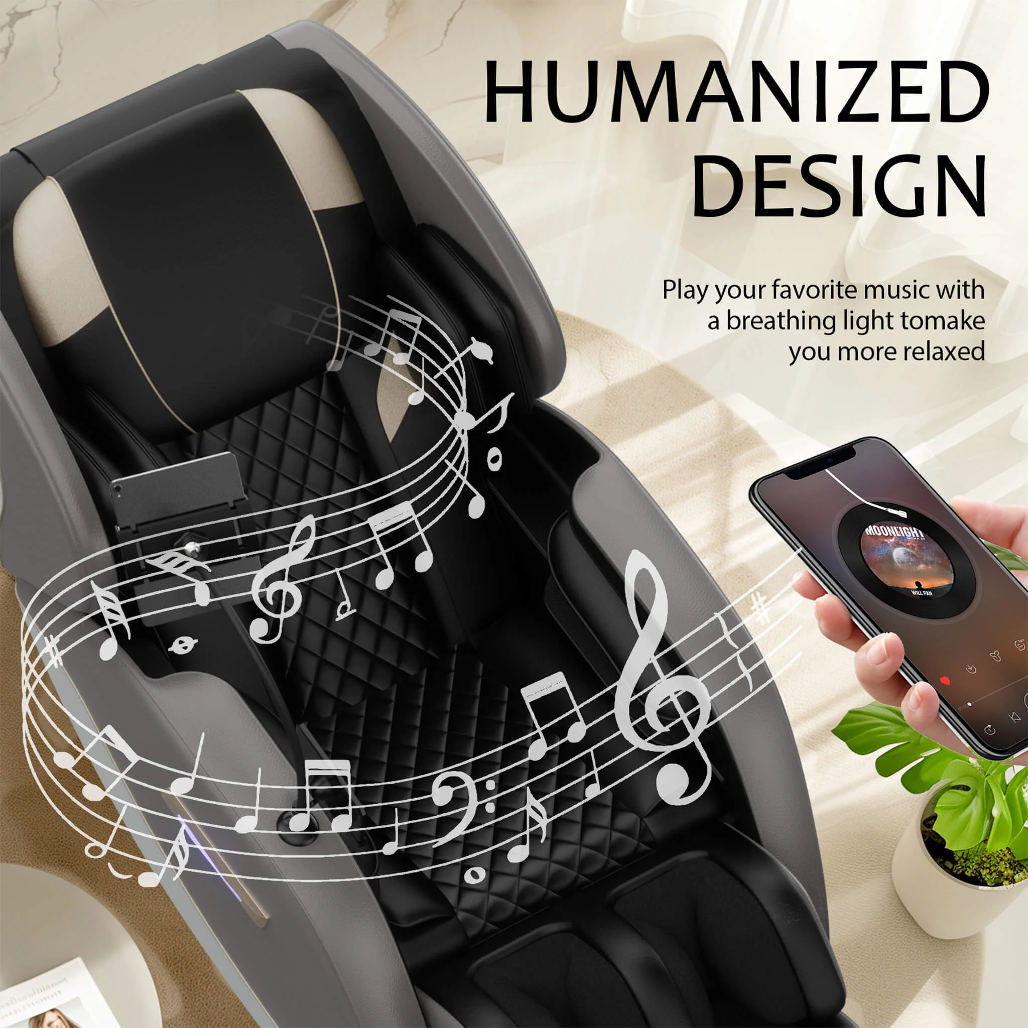 Airvana Opulence Zero Gravity Massage Recliner Chair With Bluetooth Audio (SAK31972) - Image 8