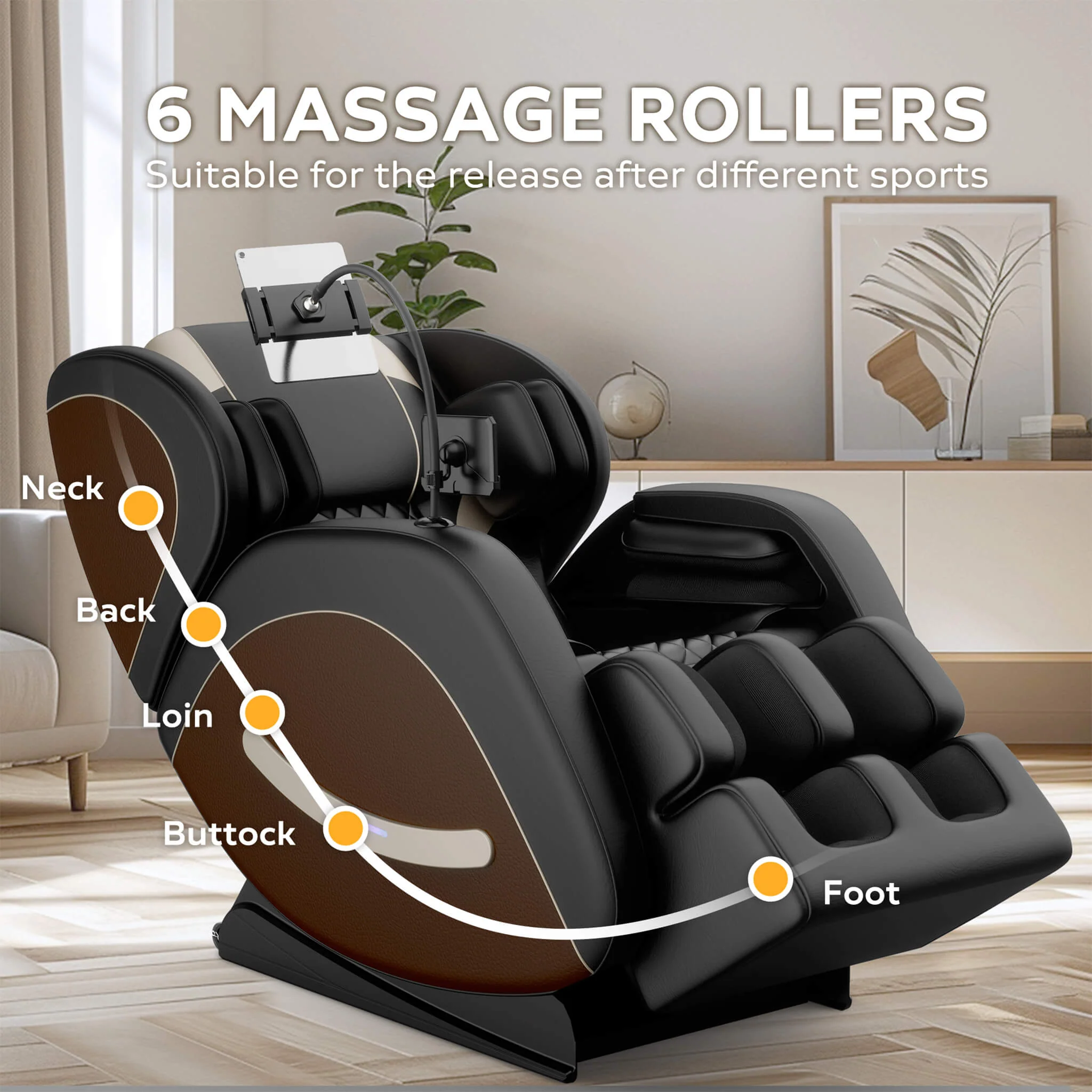 Airvana Sovereign Zero Gravity Massage Chair With Six Massage Rollers (SAK32089) - Image 2