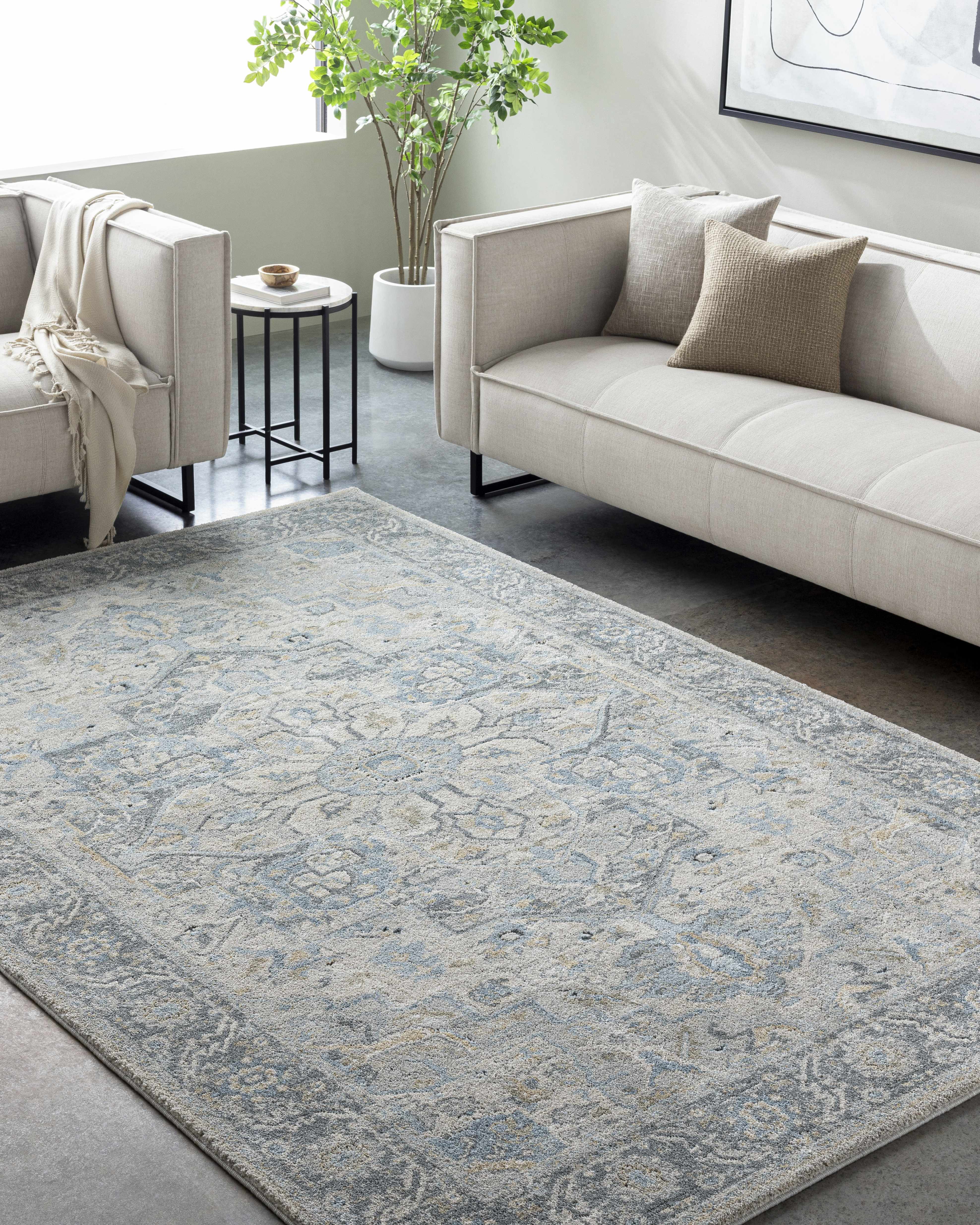 Akshay Light Gray Thick Luxe Area Rug - Image 2