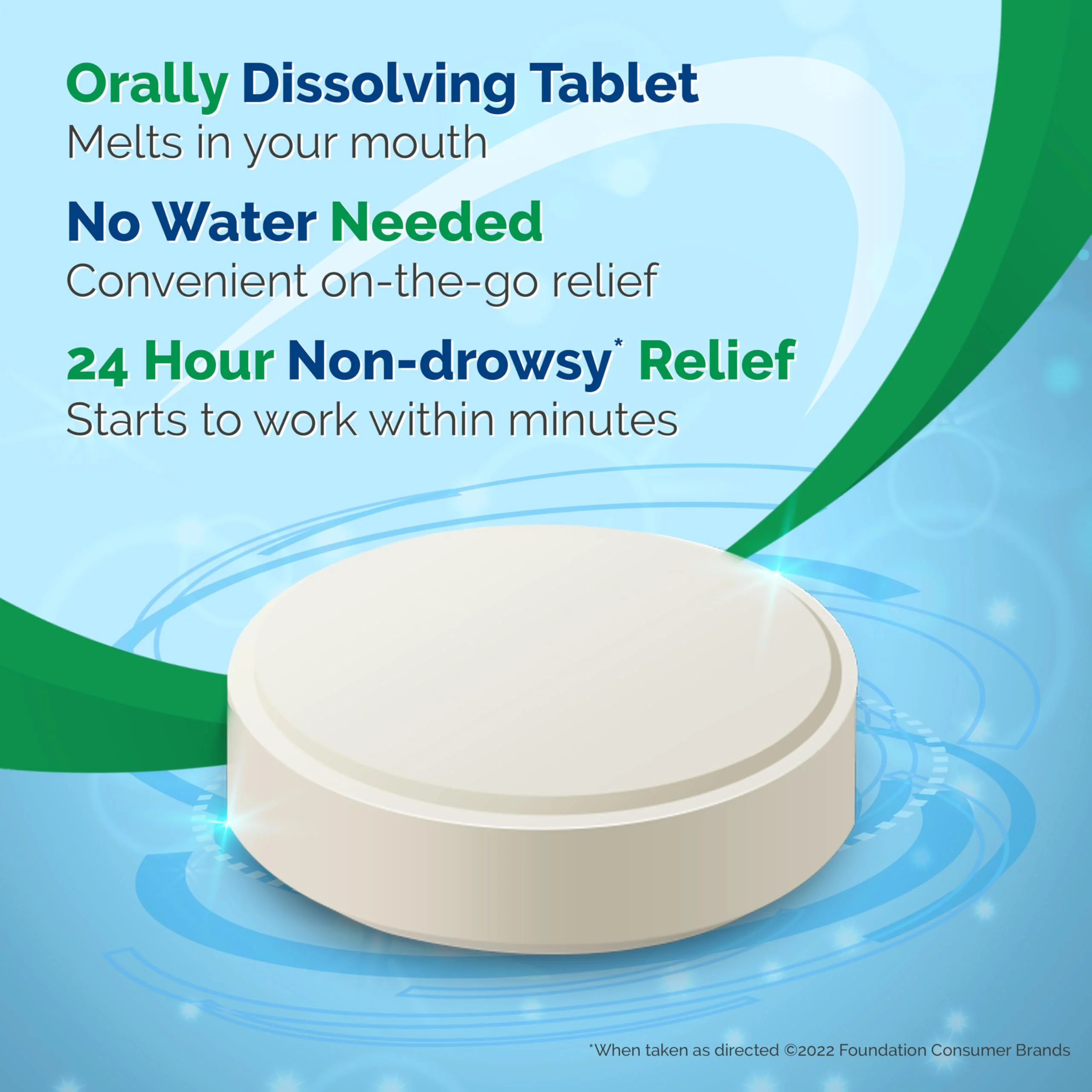 Alavert Allergy 24 Hour Relief, Fresh Mint Flavor, Orally Disintegrating Allergy Tablets, Non-drowsy Antihistamine, Loratadine 10mg, 60 Count - Image 5