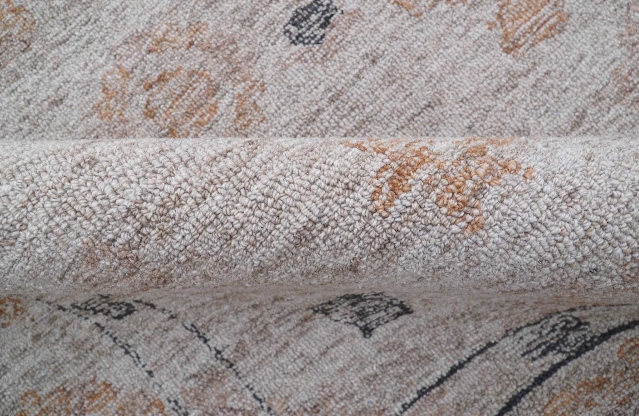 Alexa Custom Made Traditional Oushak Beige Hand Tufted wool rug - Image 10
