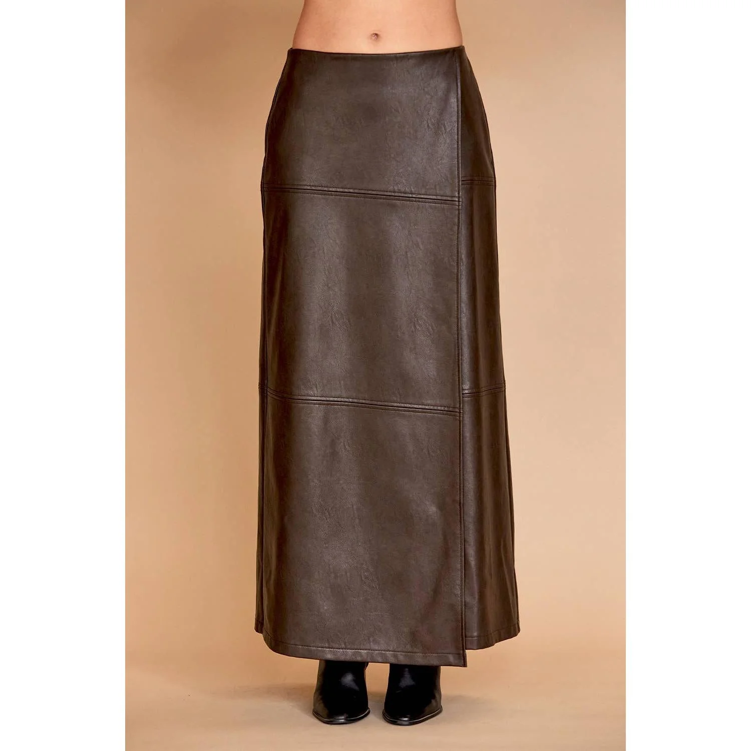 Alexandra Vegan Leather Wrap Skirt [Sizes XS-XL] - Image 5