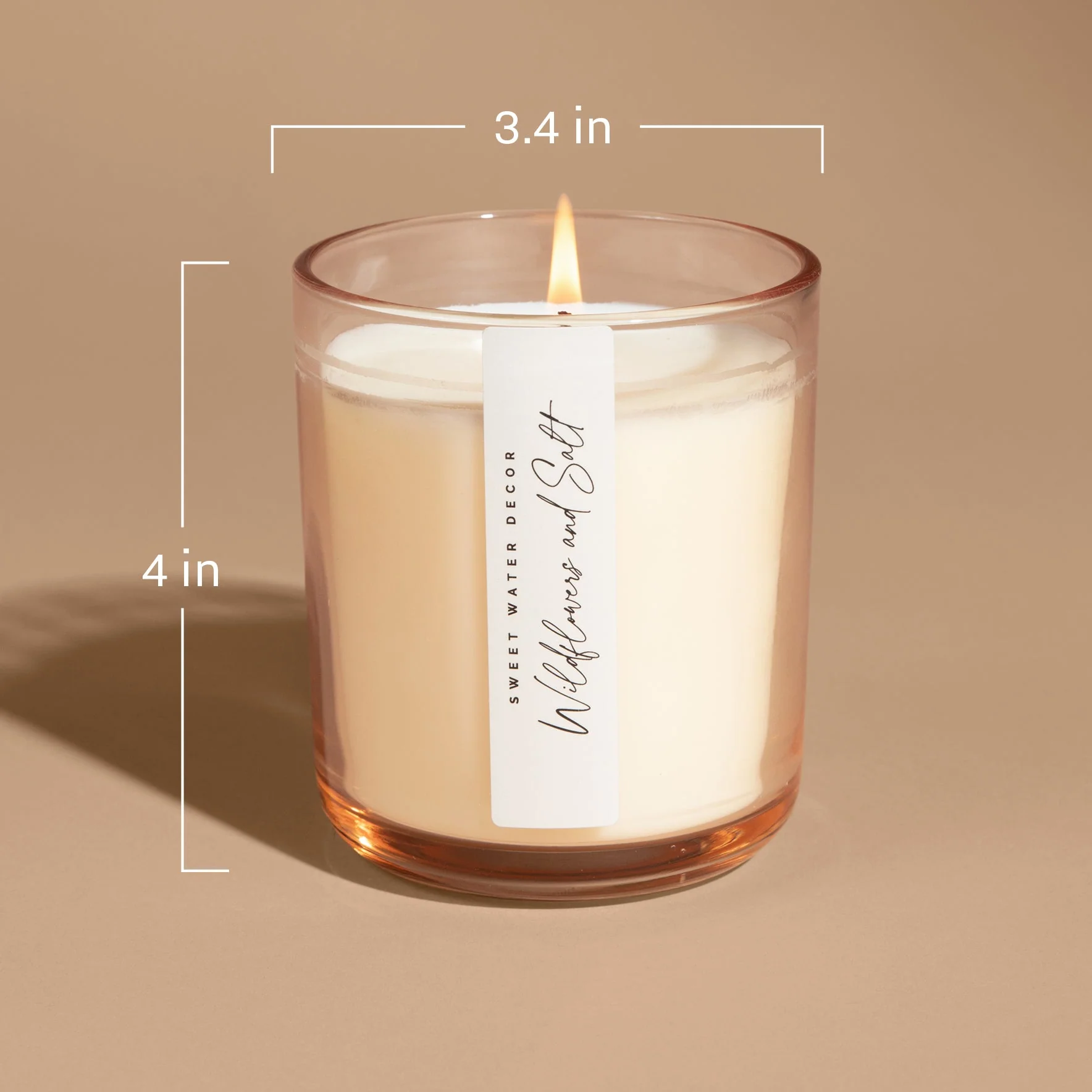 All Over Hearts Soy Candle - Tinted Glass Jar - 12 oz - Image 5