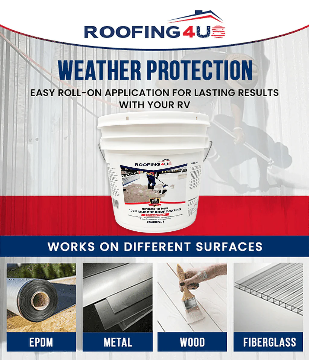 All Purpose Flex Repair 100% Silicone Roof Sealant - 1 Gallon - Image 3