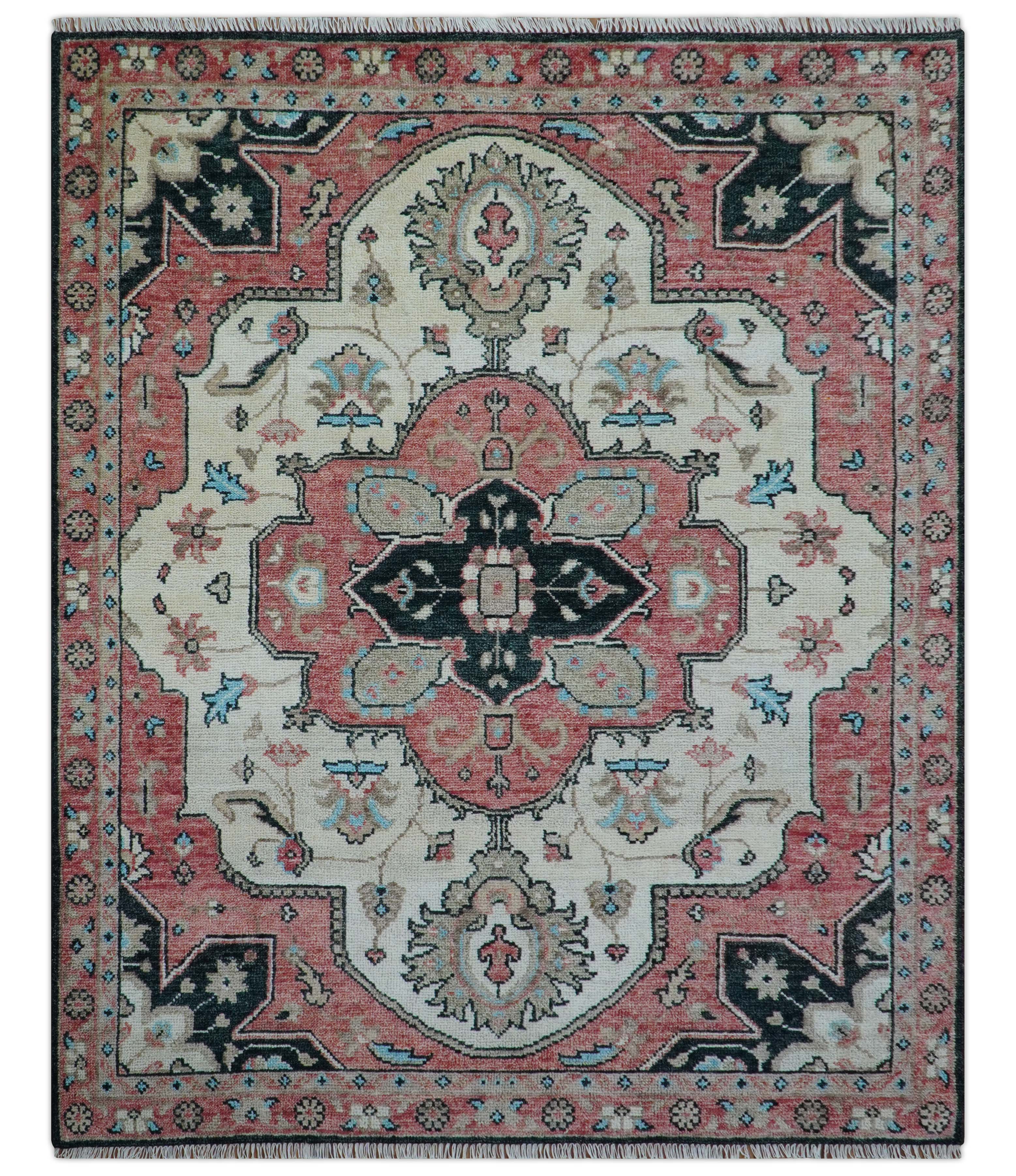 Allure Custom Made Turkish Design Beige Hand Knotted Wool Rug