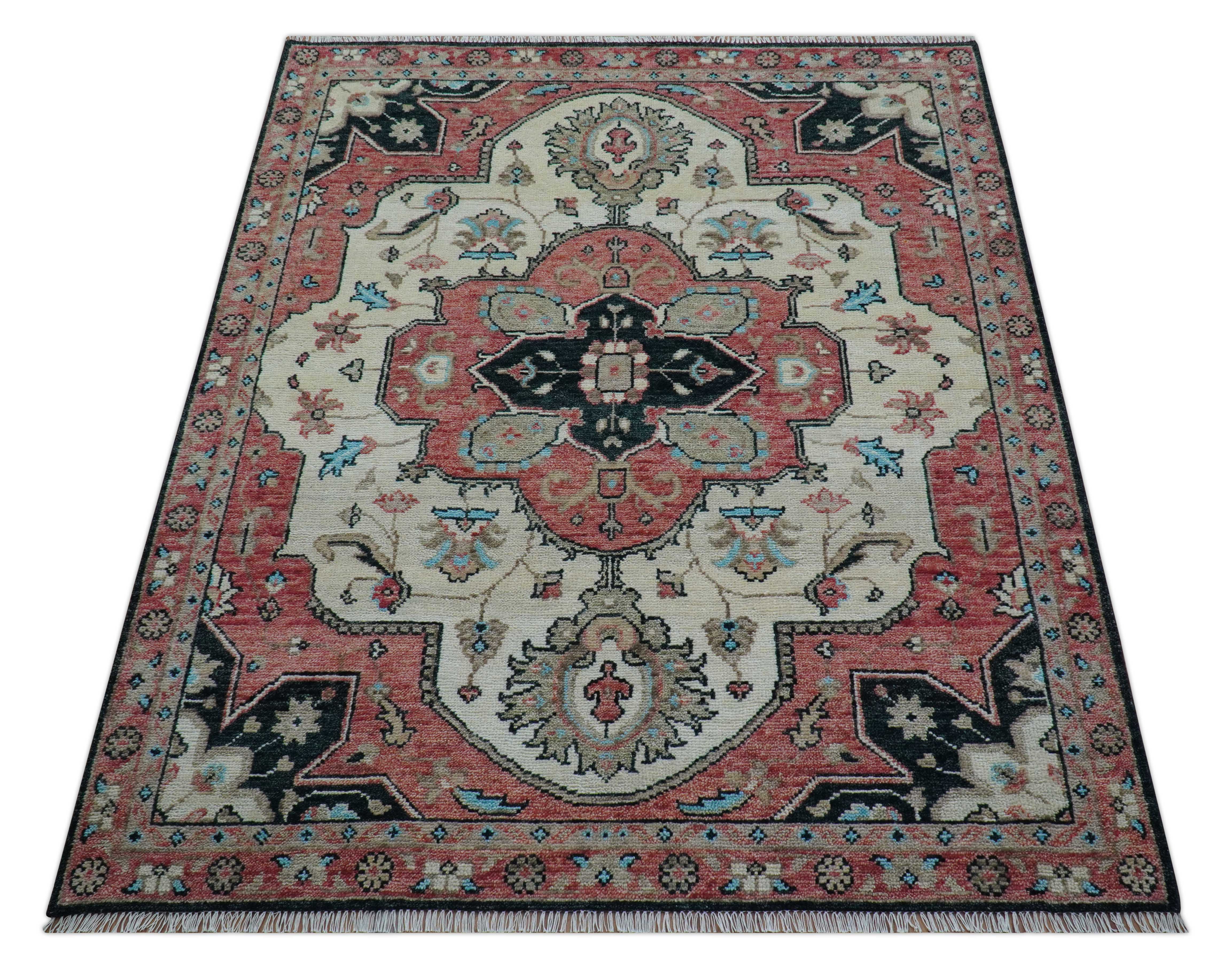 Allure Custom Made Turkish Design Beige Hand Knotted Wool Rug - Image 10