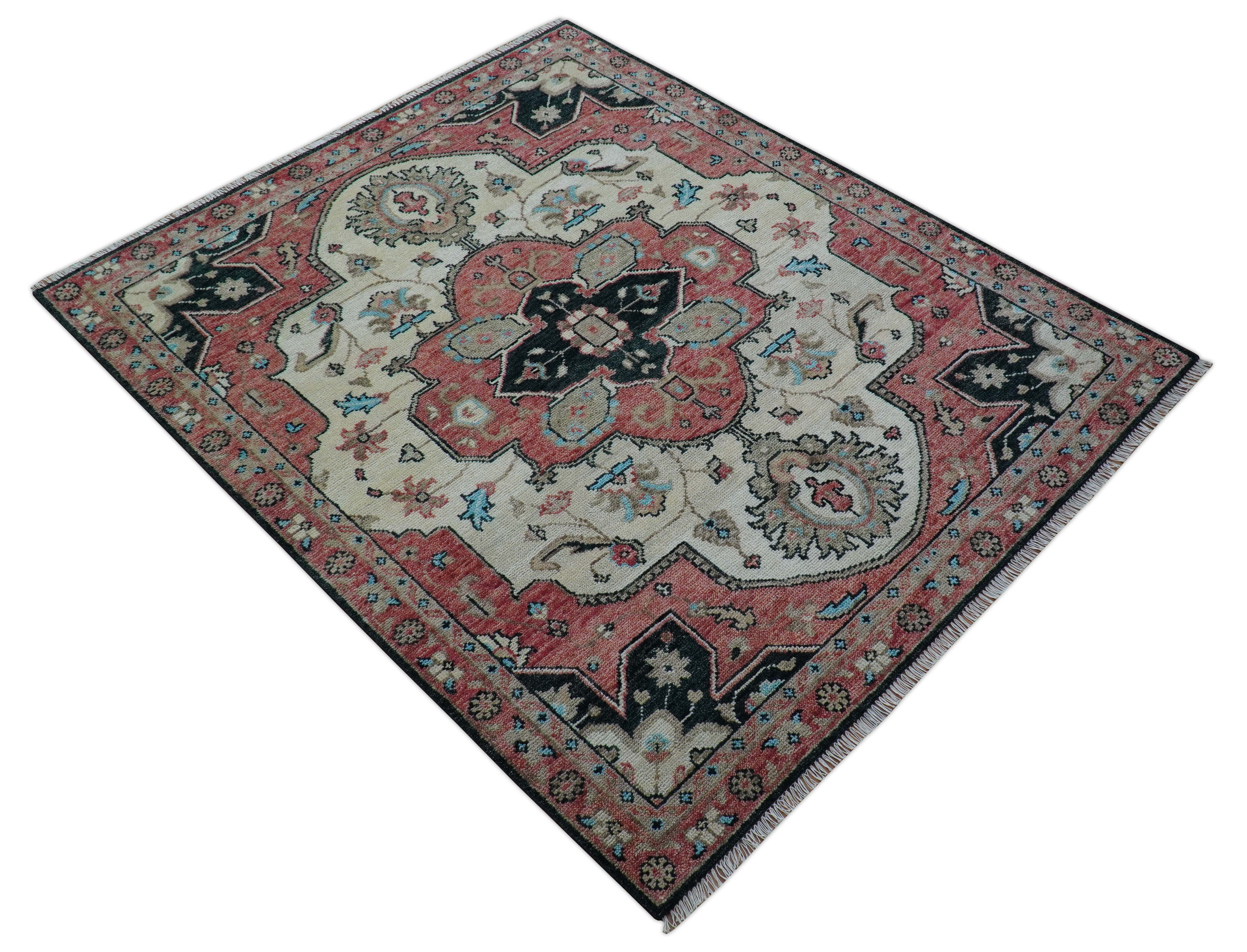 Allure Custom Made Turkish Design Beige Hand Knotted Wool Rug - Image 11