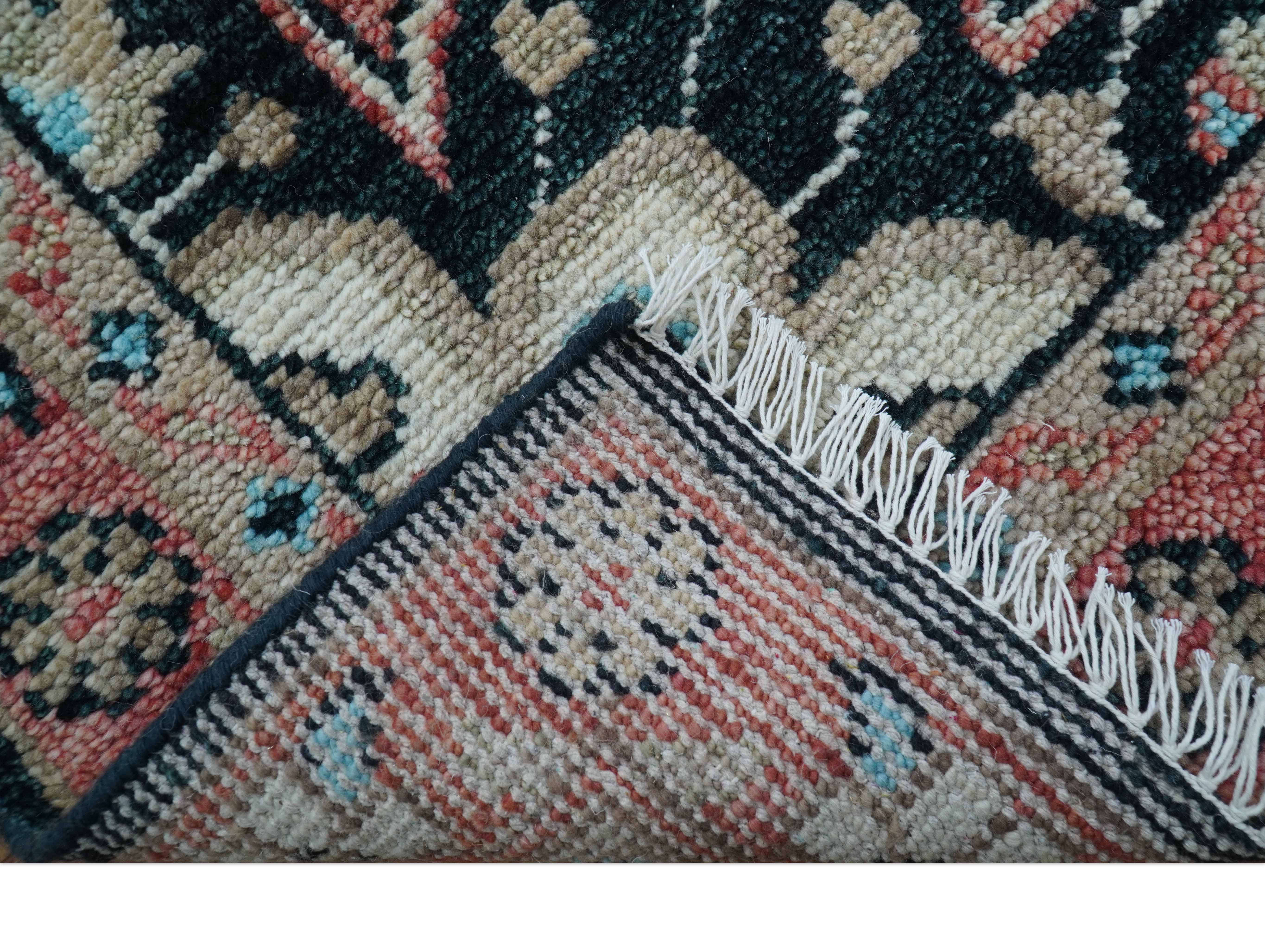 Allure Custom Made Turkish Design Beige Hand Knotted Wool Rug - Image 6