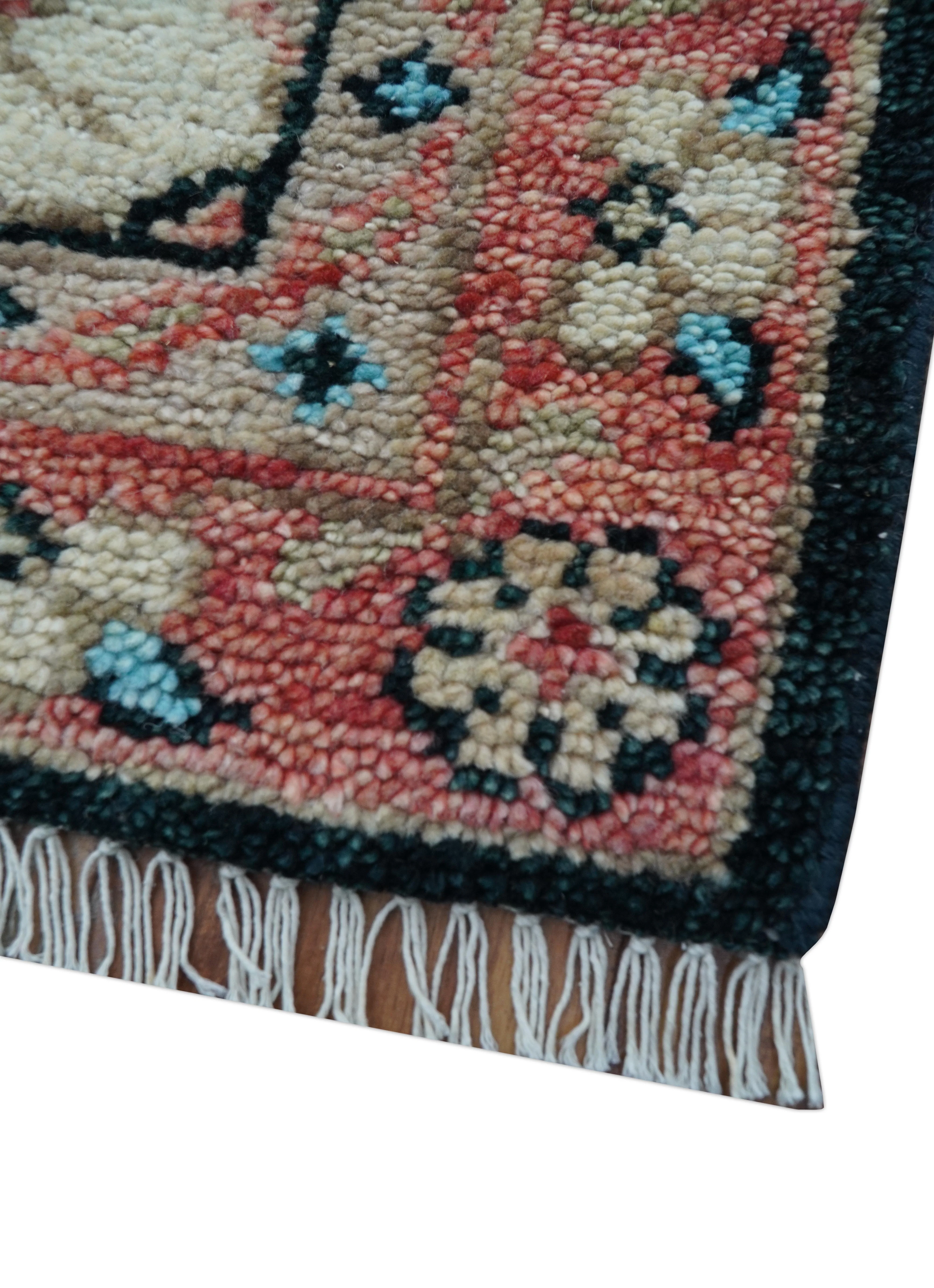 Allure Custom Made Turkish Design Beige Hand Knotted Wool Rug - Image 8