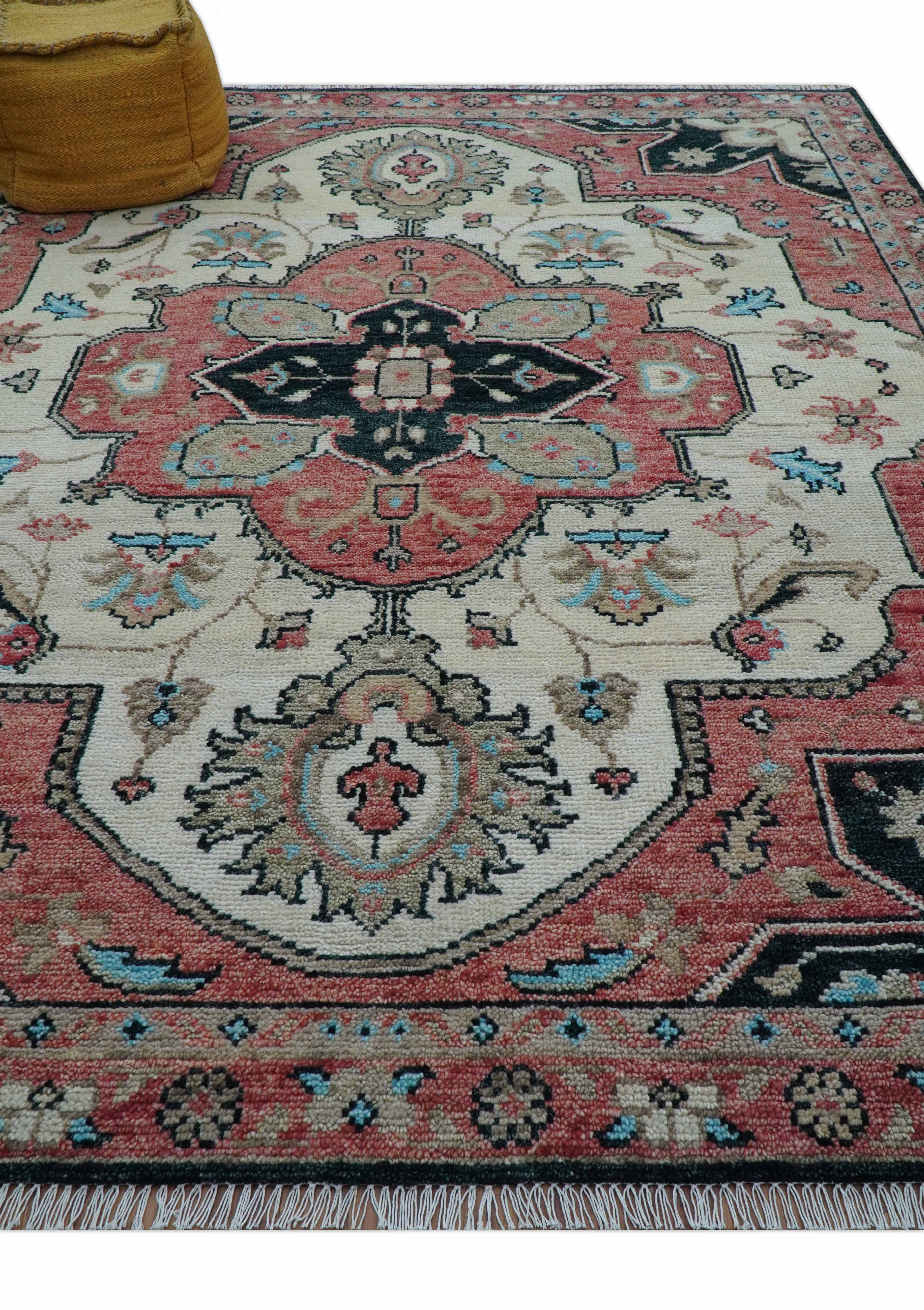 Allure Custom Made Turkish Design Beige Hand Knotted Wool Rug - Image 9