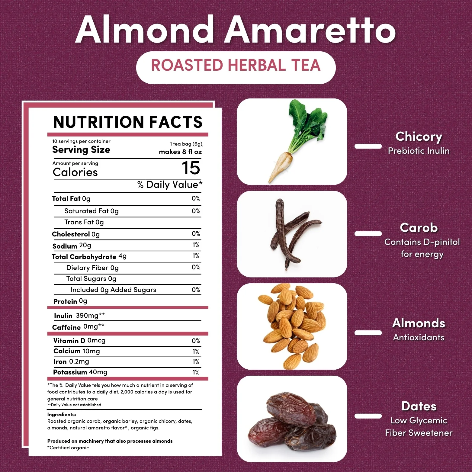 Almond Amaretto Roasted Herbal Tea - Image 4