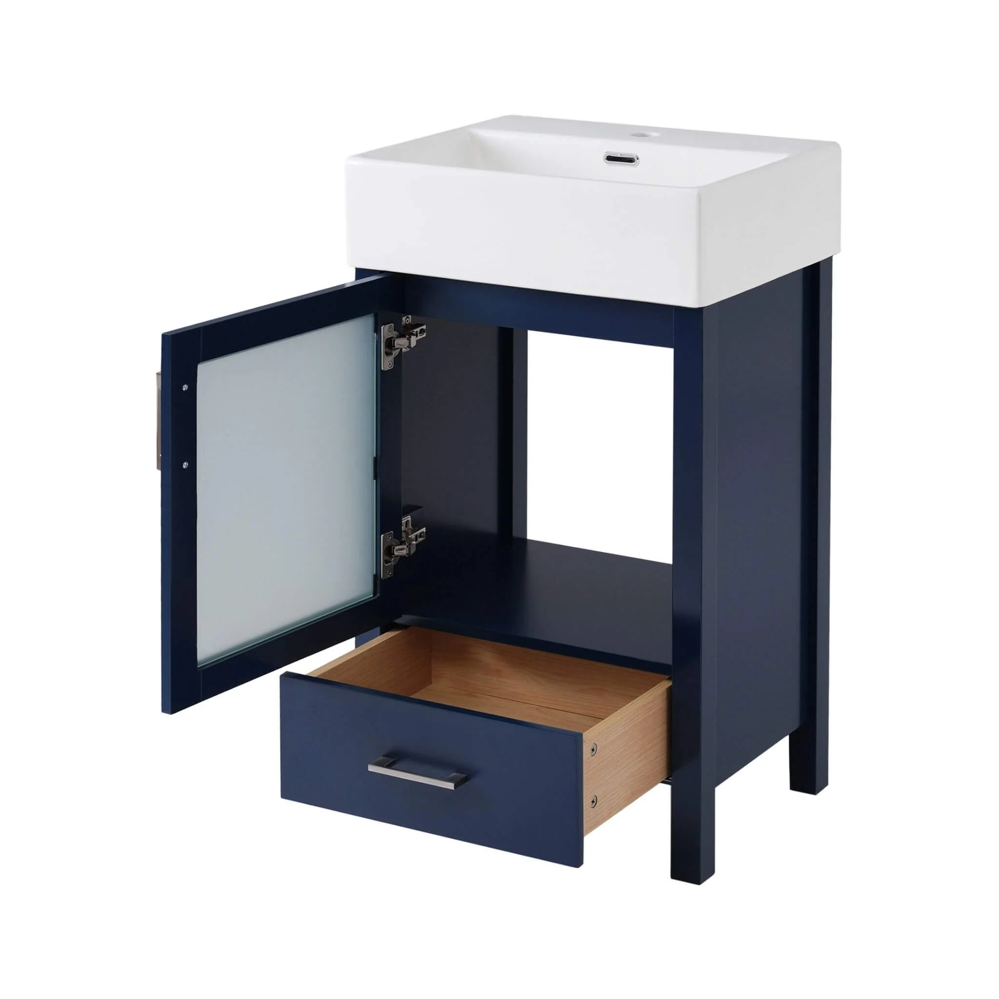 Alora 20-Inch Modern Bathroom Vanity With Ceramic Sink And Storage Cabinet (SAK39851) - Image 14