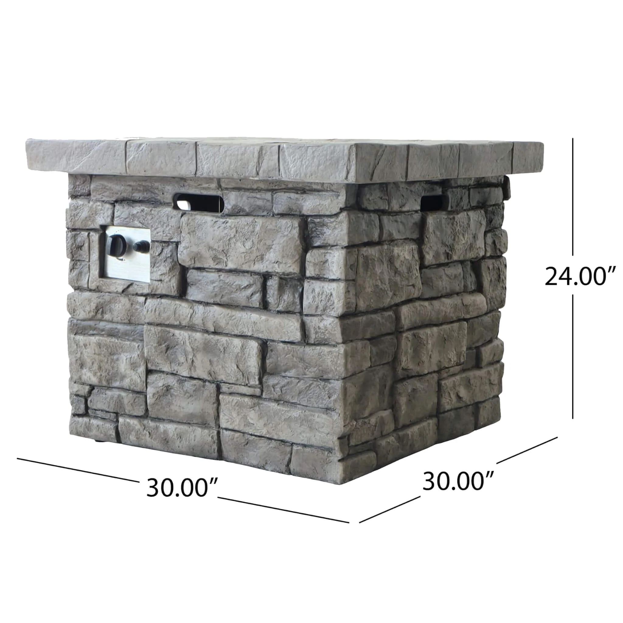 Alora 30-Inch Modern Outdoor 40K BTU Steel Frame Propane Fire Table With Lava Rocks (SAK12756) - Image 13