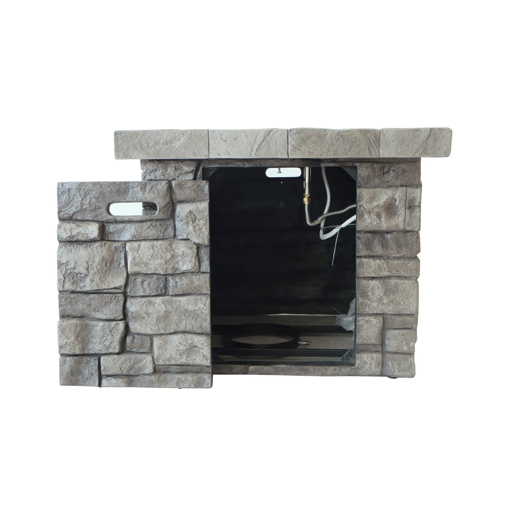 Alora 30-Inch Modern Outdoor 40K BTU Steel Frame Propane Fire Table With Lava Rocks (SAK12756) - Image 7