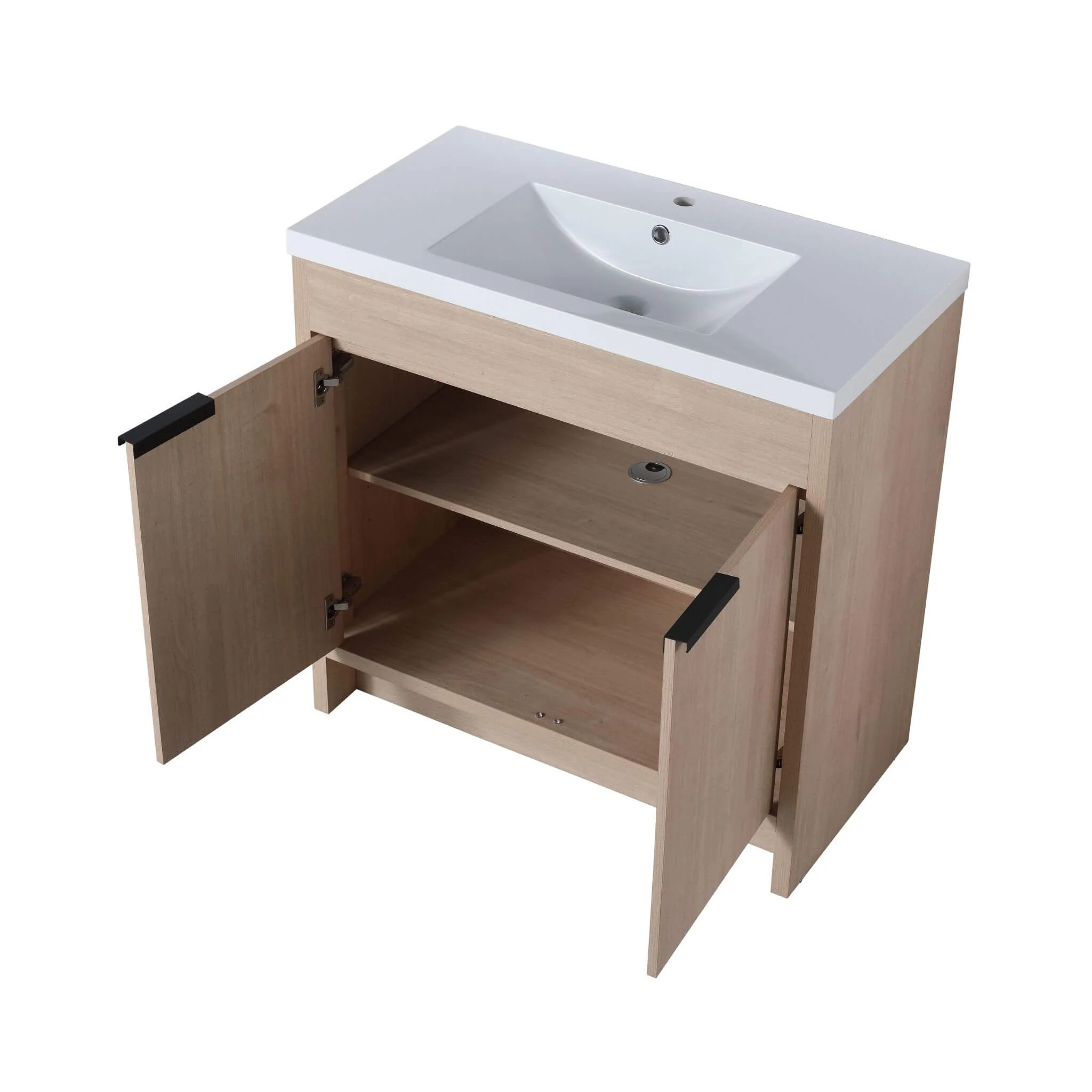 Alora 36-Inch Freestanding Bathroom Vanity With White Resin Sink (SAK92710) - Image 3