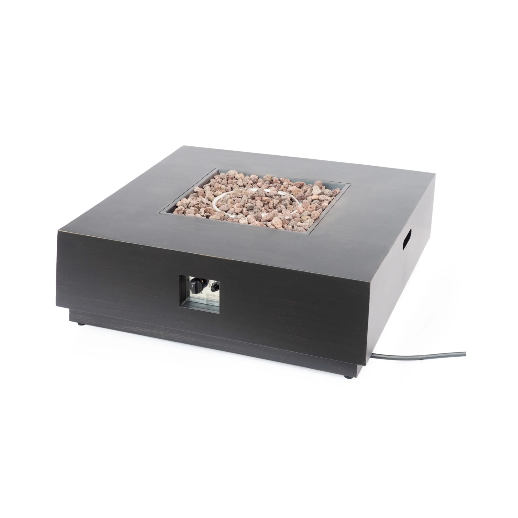 Alora 40-Inch 50K BTU Modern Outdoor Square Iron Backyard Patio Fire Pit (SAK31635) - Image 10