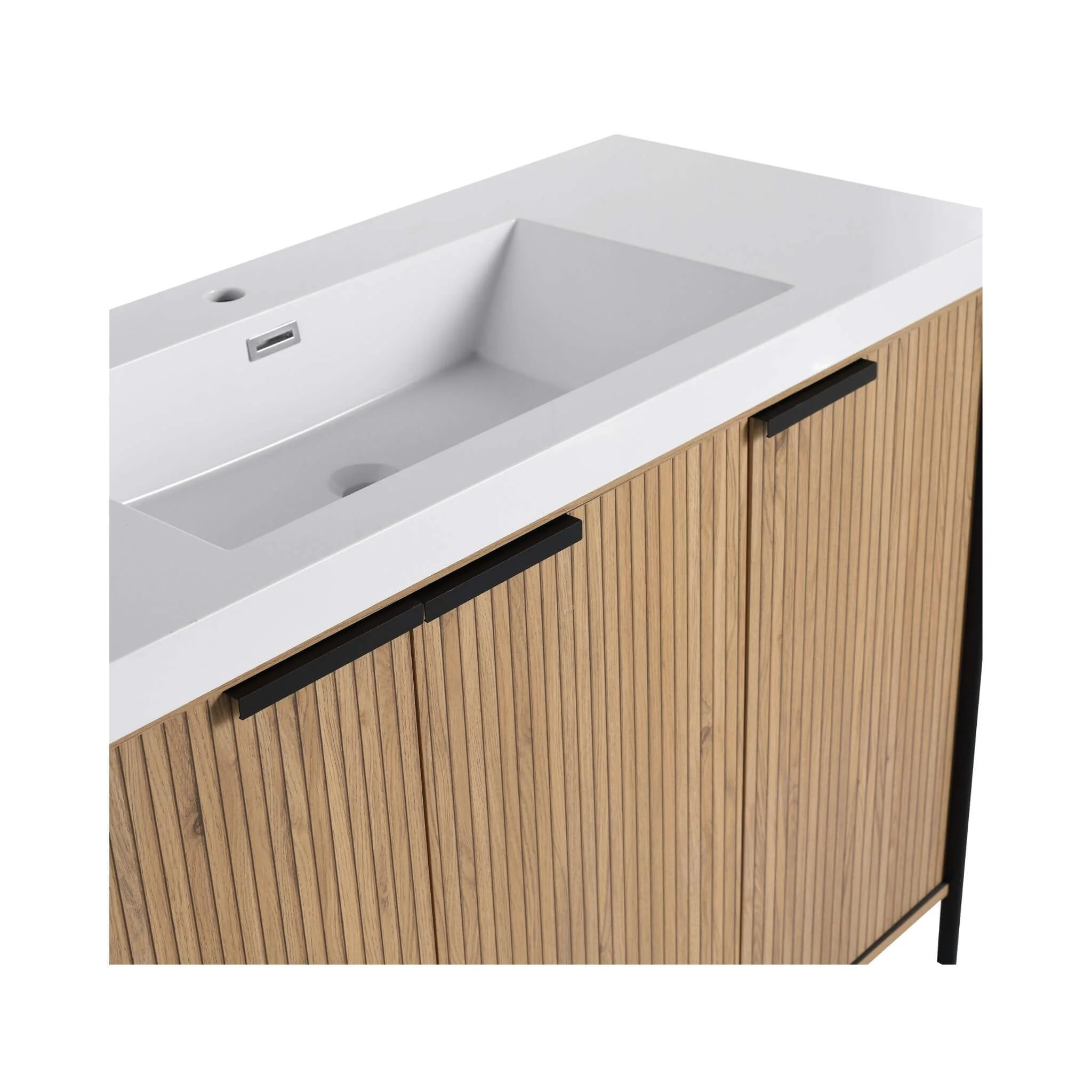 Alora 48-Inch Modern Light Coffee Freestanding Vanity With Resin Sink (SAK71630) - Image 13