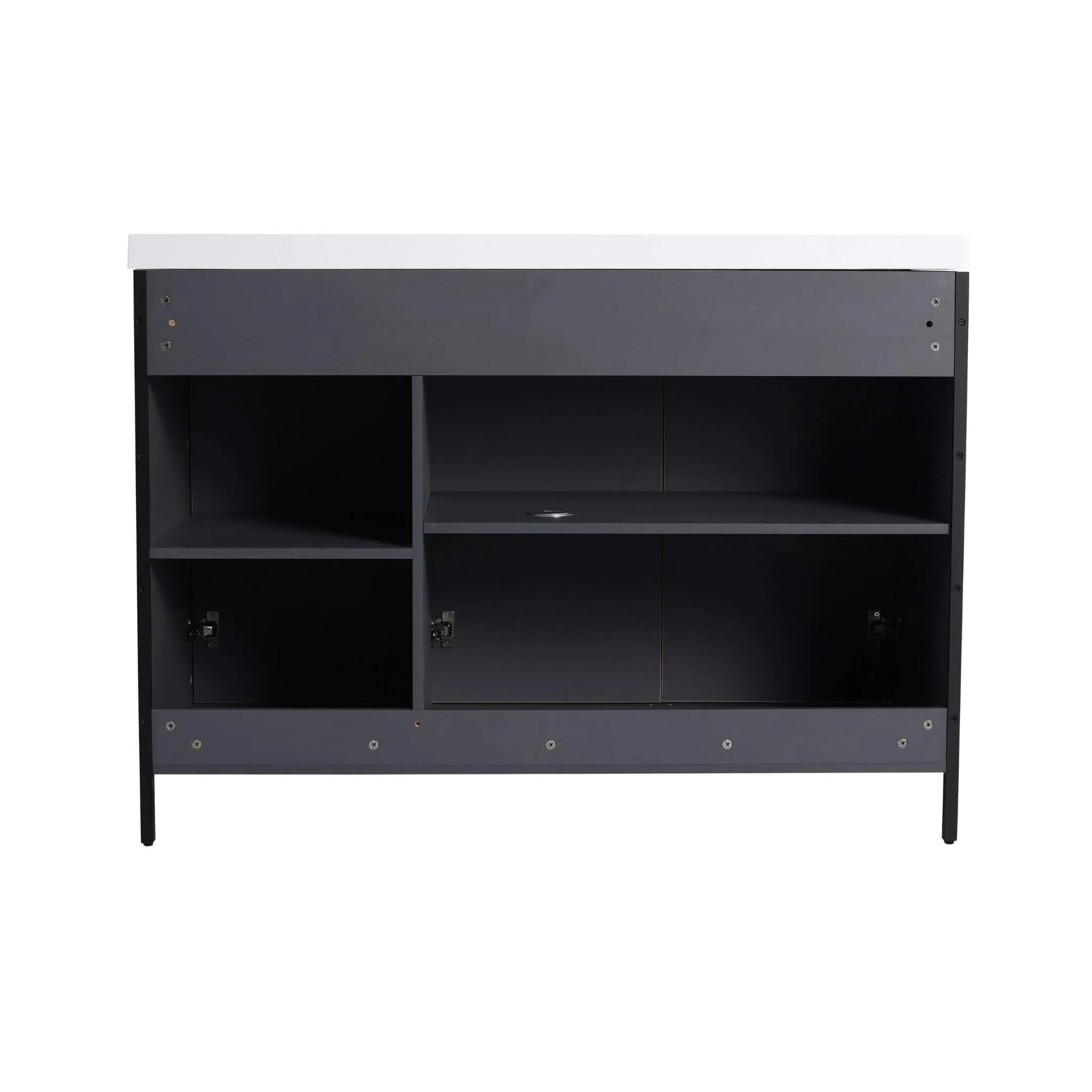 Alora 48-Inch Modern Light Coffee Freestanding Vanity With Resin Sink (SAK71630) - Image 14
