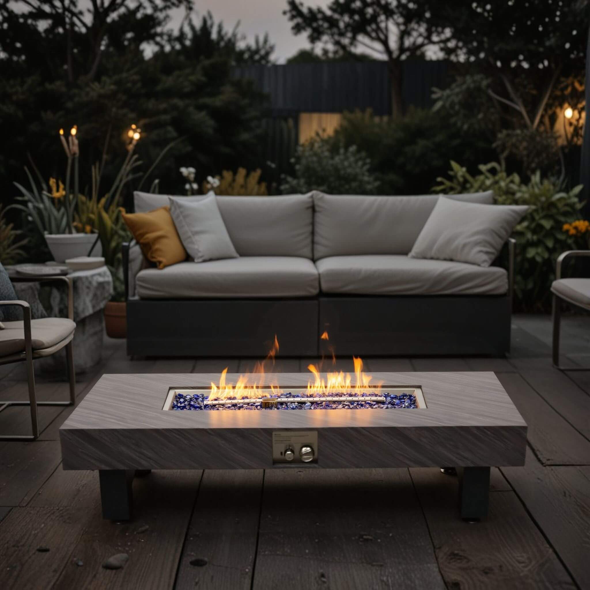 Alora 54-Inch Modern Outdoor Propane Fire Pit Table With Waterproof Cover (SAK42628) - Image 15