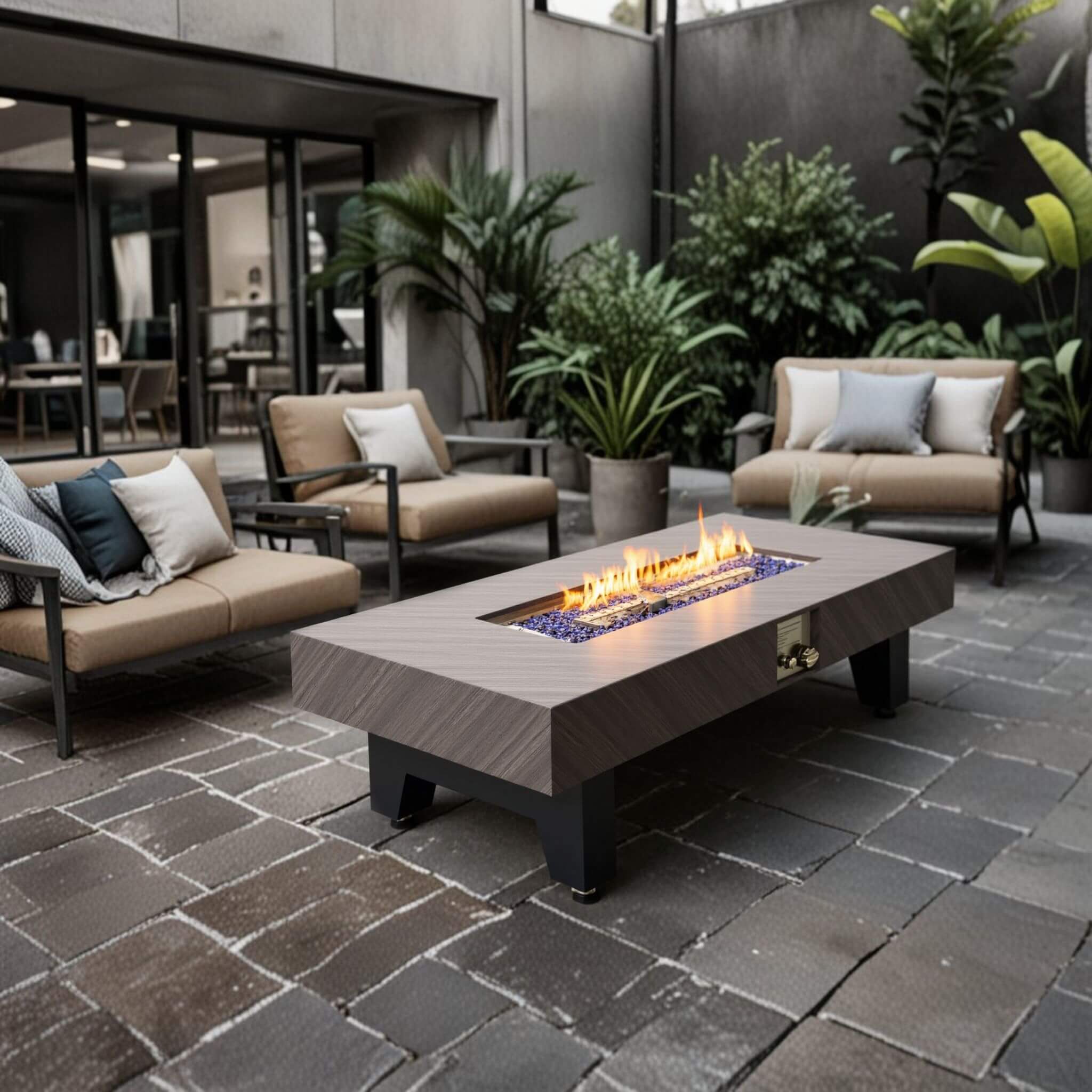 Alora 54-Inch Modern Outdoor Propane Fire Pit Table With Waterproof Cover (SAK42628) - Image 20