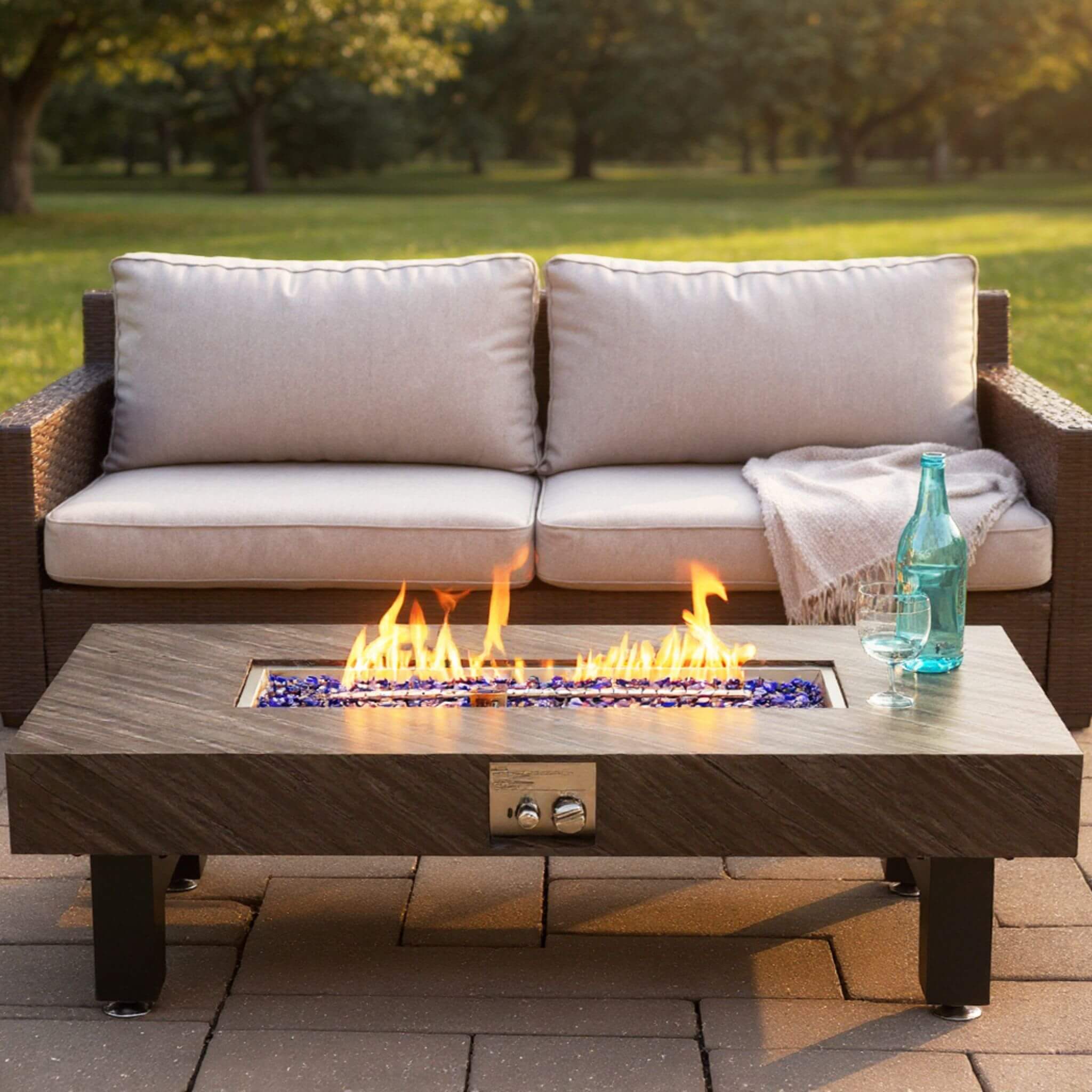 Alora 54-Inch Modern Outdoor Propane Fire Pit Table With Waterproof Cover (SAK42628) - Image 8