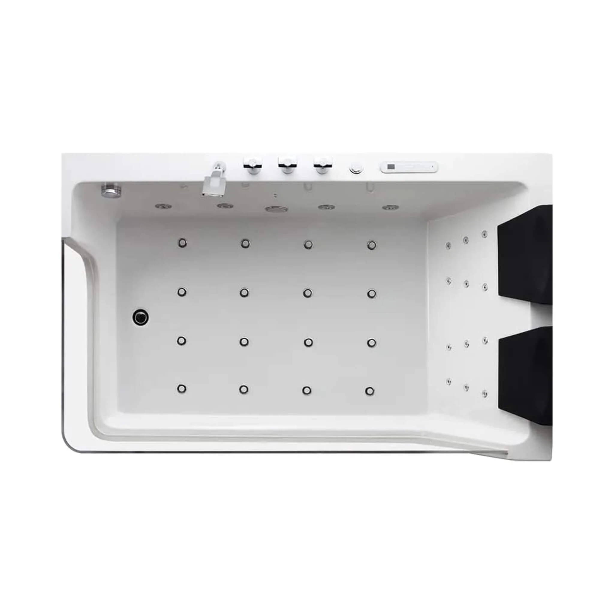 Alora Solstice 71-Inch Luxury 2-Person Acrylic Whirlpool Tub With LED Lights Jets And Faucet (SAK91752) - Image 2