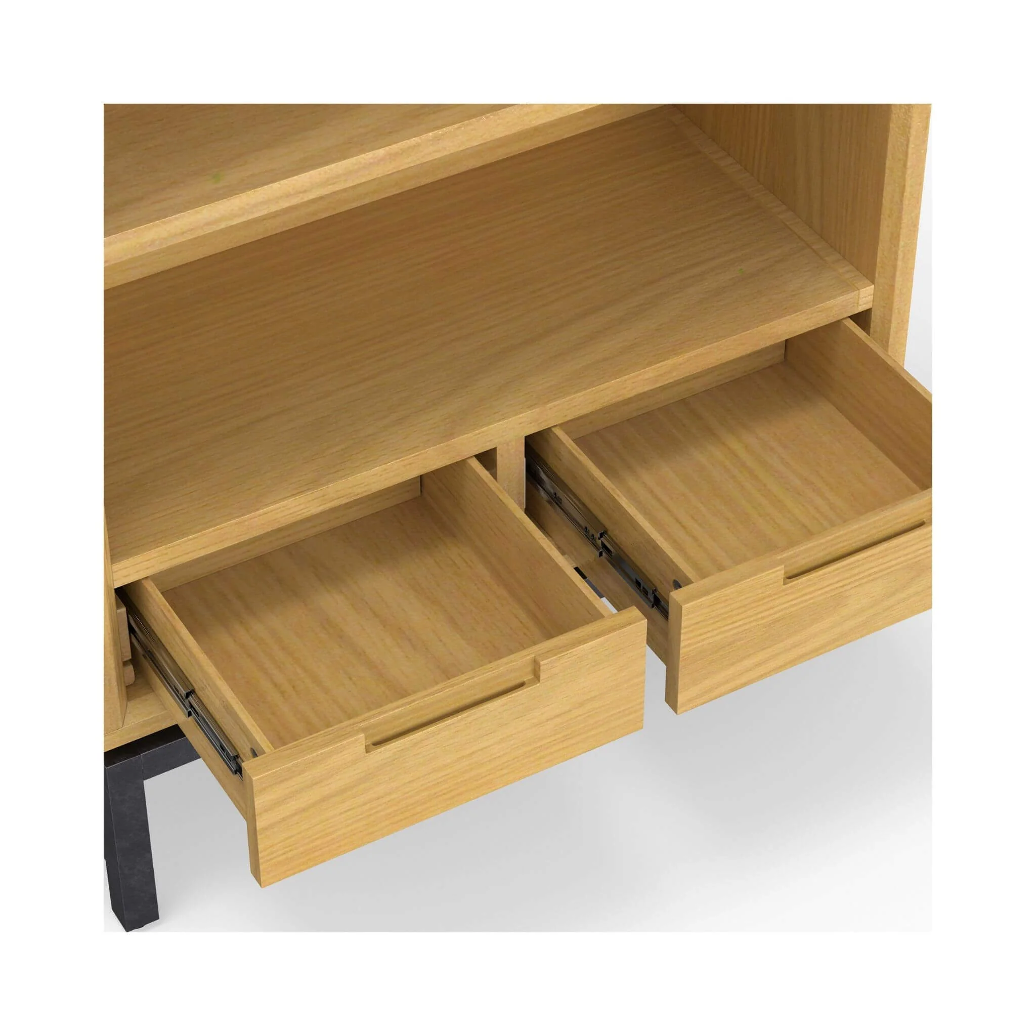 Alora Banting Mid-Century Oak Veneer Bookcase With Adjustable Shelves (SAK35178) - Image 6