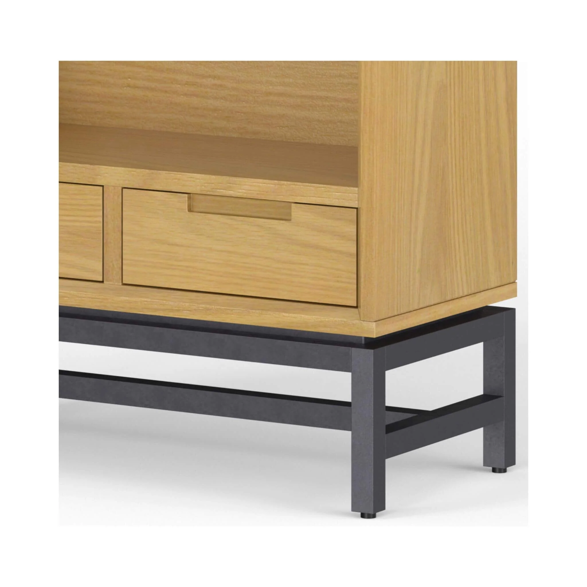 Alora Banting Mid-Century Oak Veneer Bookcase With Adjustable Shelves (SAK35178) - Image 8
