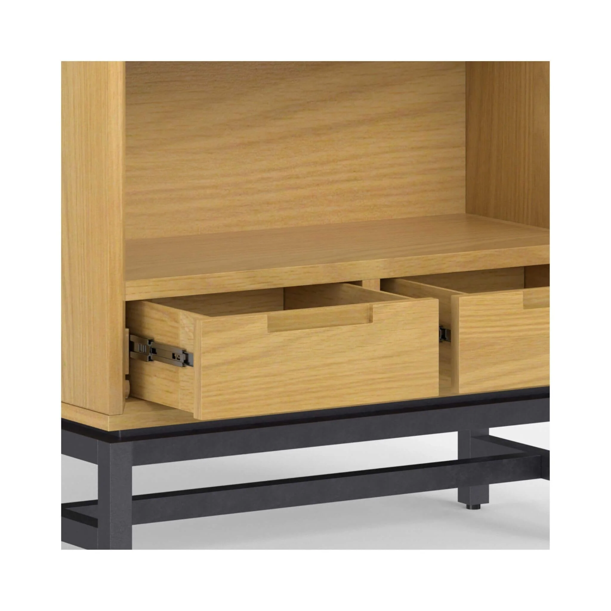 Alora Banting Mid-Century Oak Veneer Bookcase With Adjustable Shelves (SAK35178) - Image 9