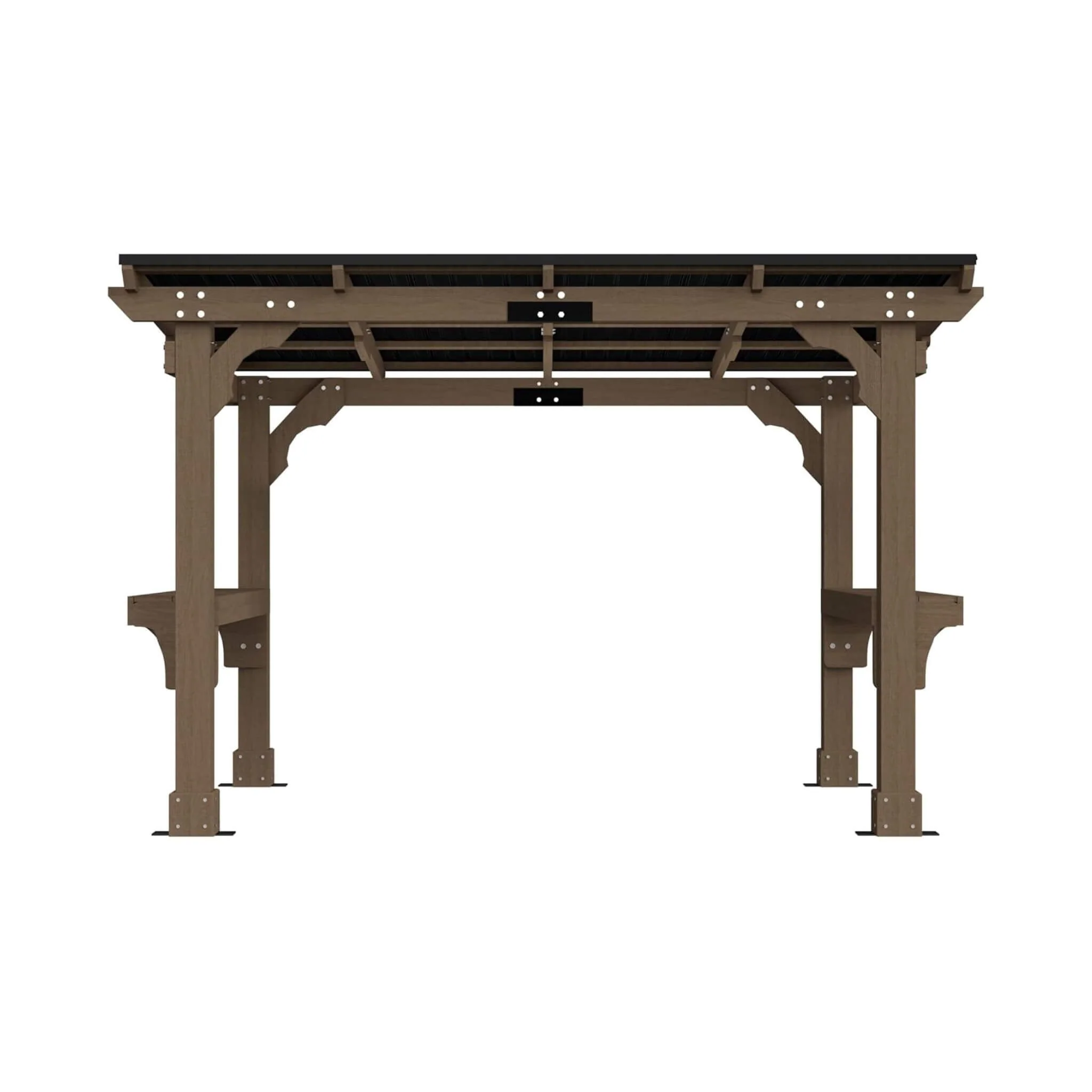Alora Heavy-Duty Premium Wooden Grill Gazebo With Sloped Metal Roof (SAK61583) - Image 3