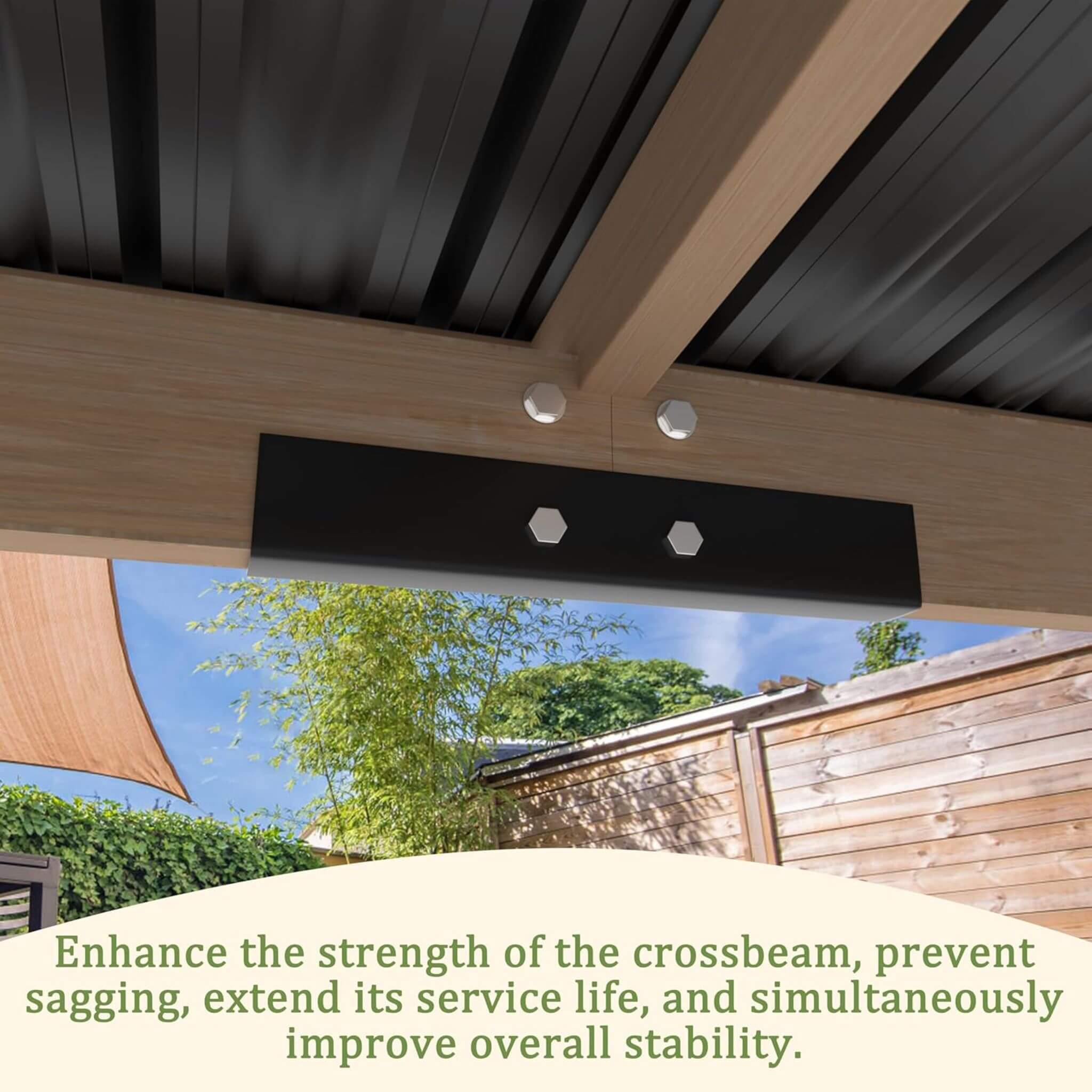 Alora Heavy-Duty Premium Wooden Grill Gazebo With Sloped Metal Roof (SAK61583) - Image 7