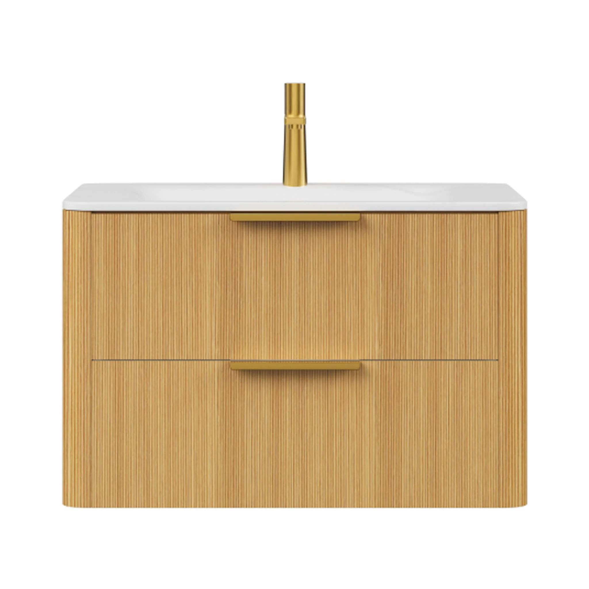 Alora Luxury 30/36-Inch Sintered Stone Floating Bathroom Vanity With Sink (SAK62871) - Image 6