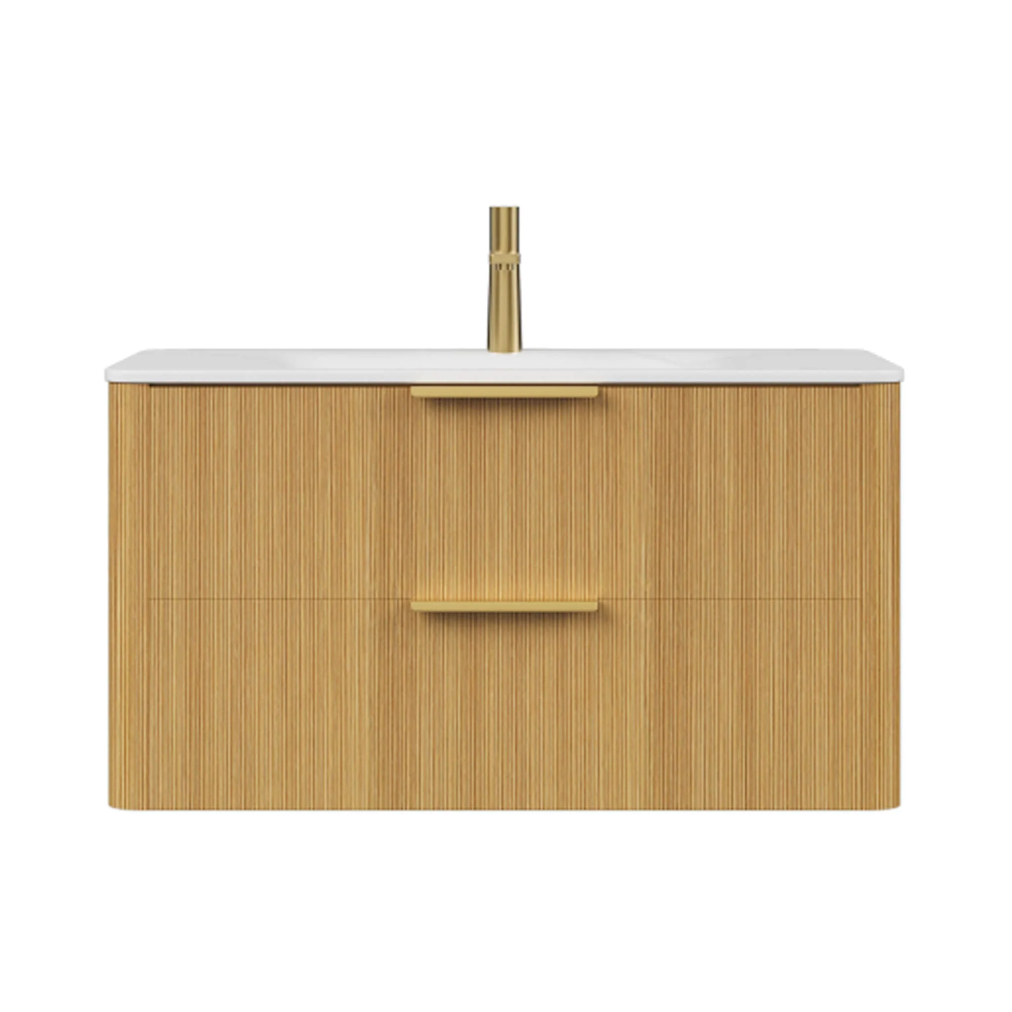 Alora Luxury 30/36-Inch Sintered Stone Floating Bathroom Vanity With Sink (SAK62871) - Image 8