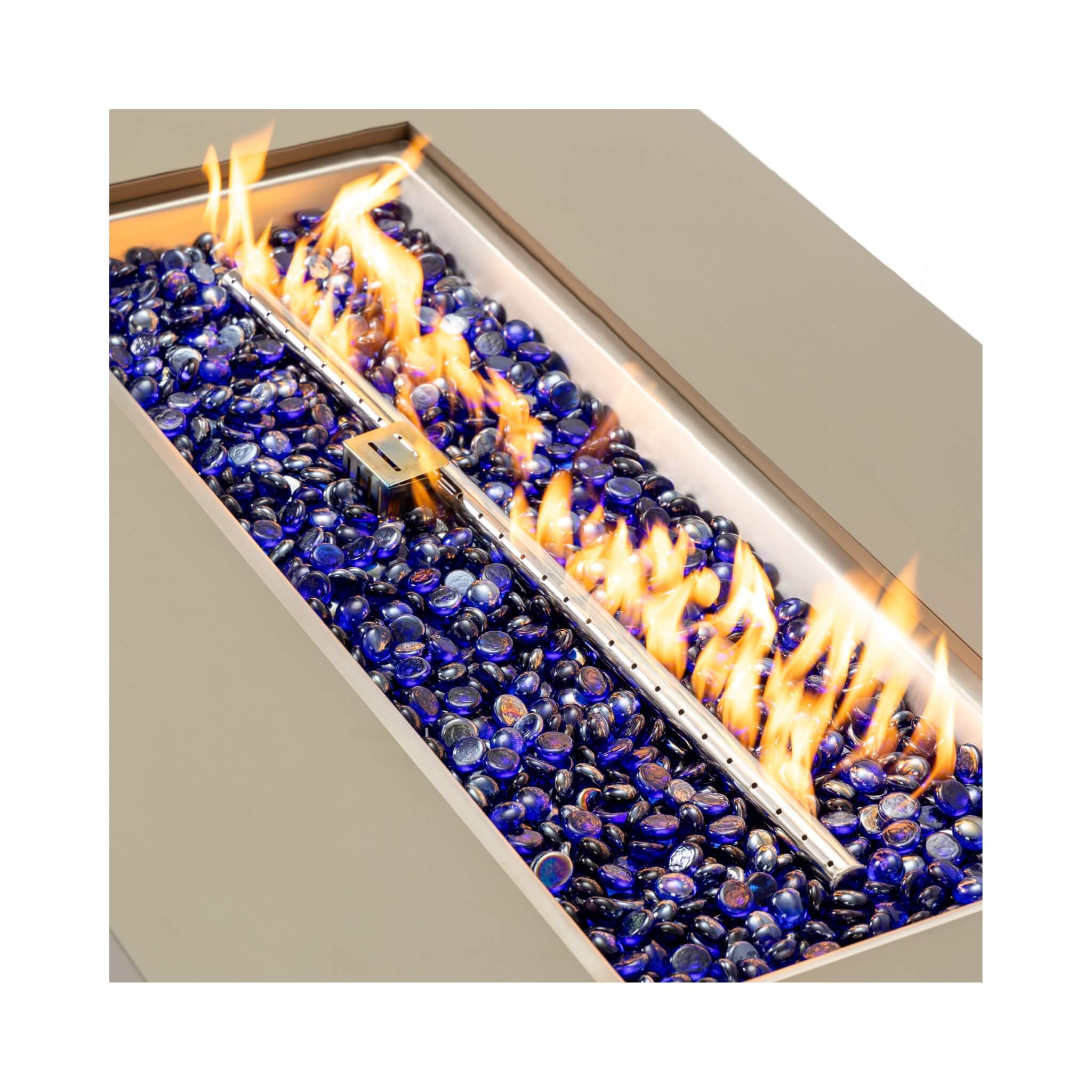 Alora Luxury 48-Inch Outdoor Wood Grain Iron Fire Pit Table With Lava Rocks (SAK37905) - Image 3